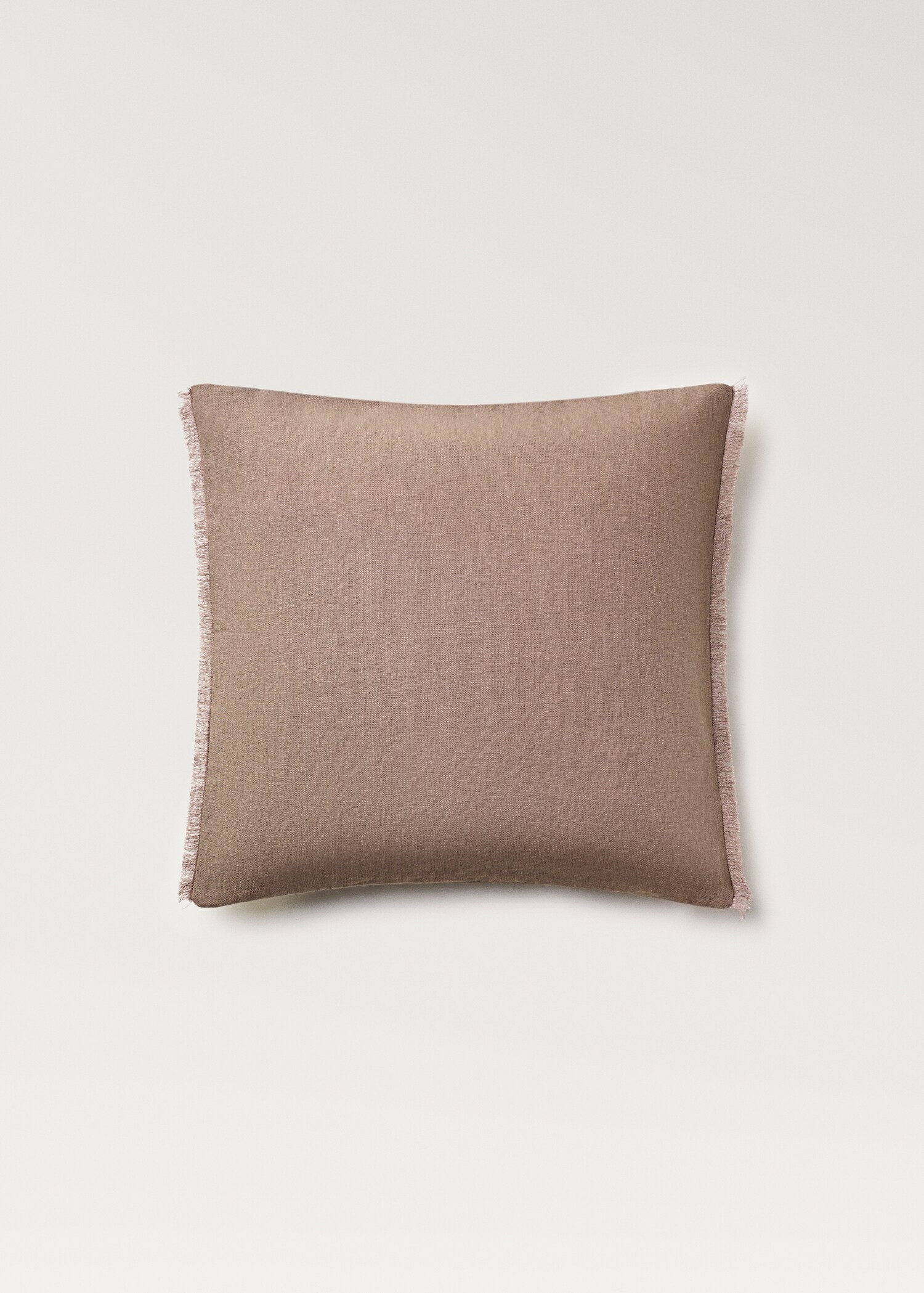 Linen cushion cover with fringes 50x50 cm - Article without model