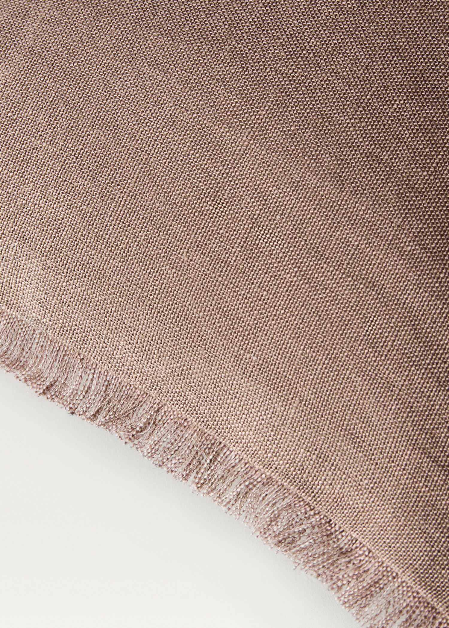Linen cushion cover with fringes 50x50 cm - Details of the article 1