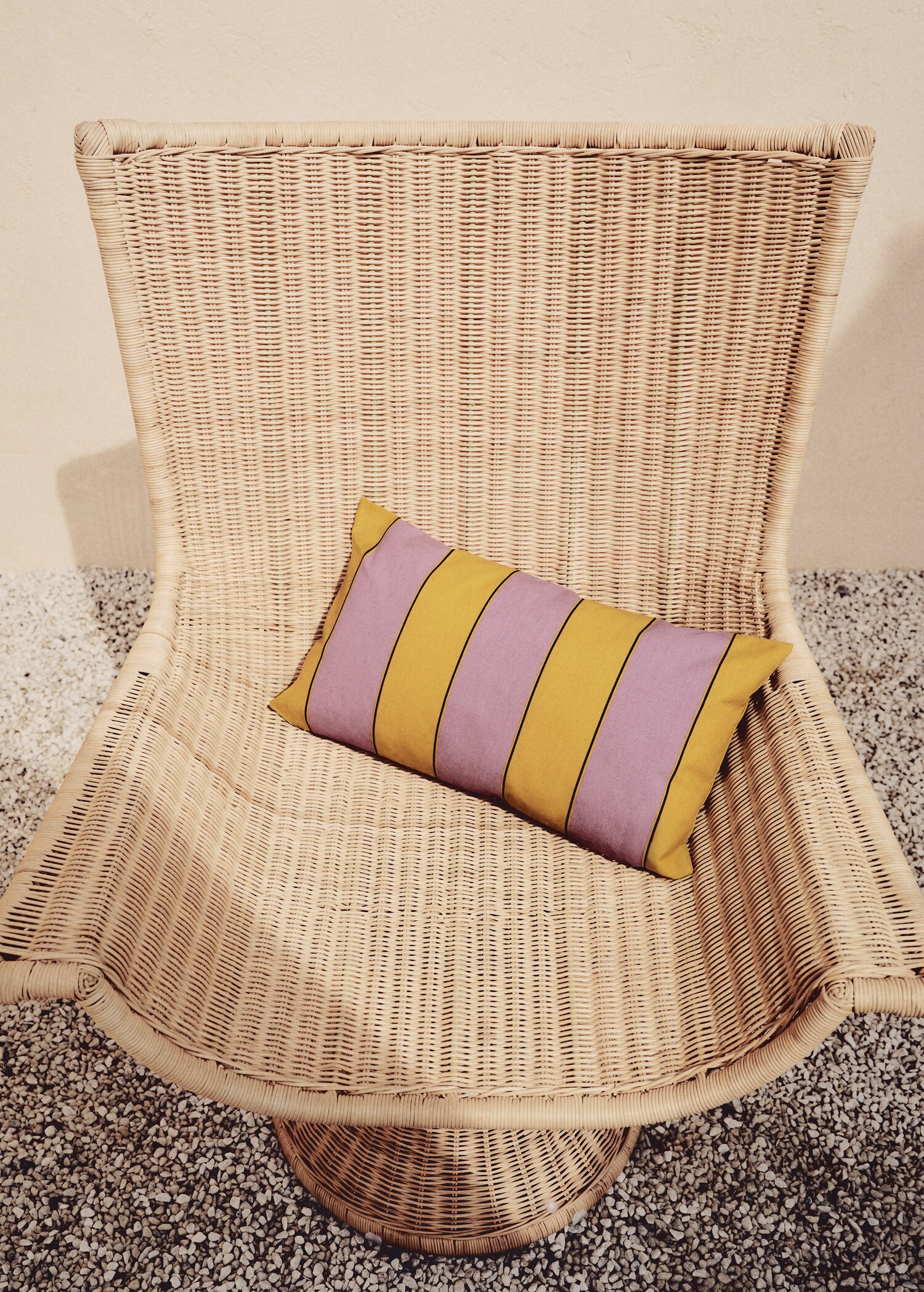 Waterproof striped cushion cover 30x50 cm - Details of the article 6