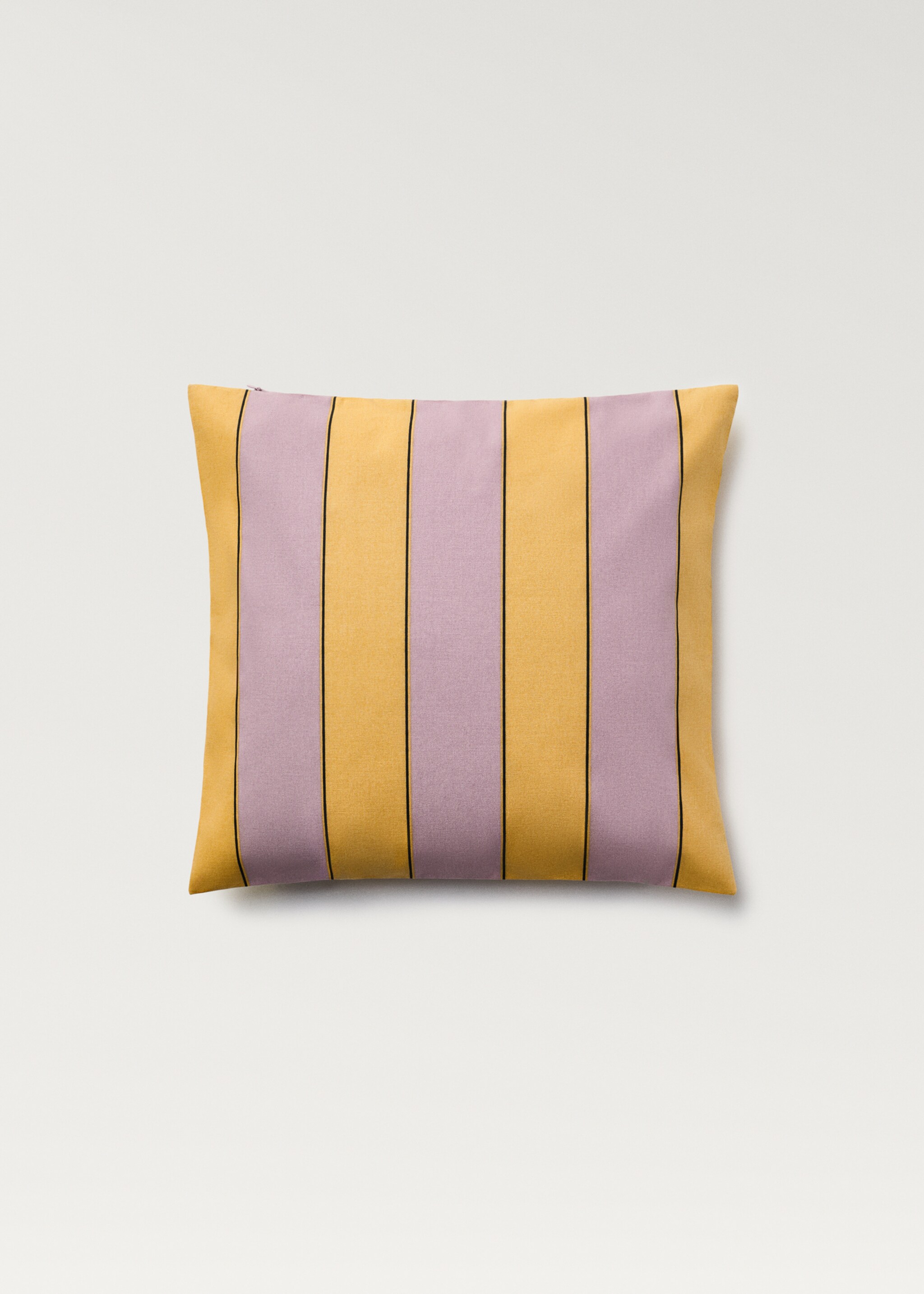 Waterproof striped cushion cover 50x50 cm - Article without model, Plum. Ref: 87012901-00.