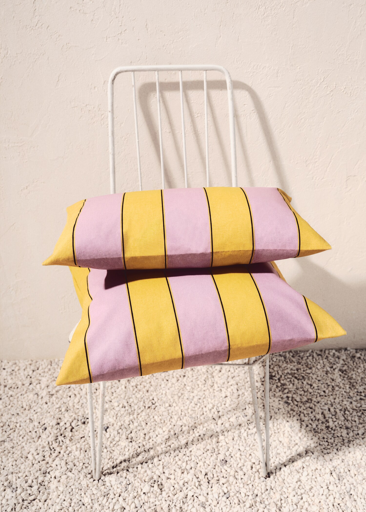 Waterproof striped cushion cover 50x50 cm - Details of the article 6