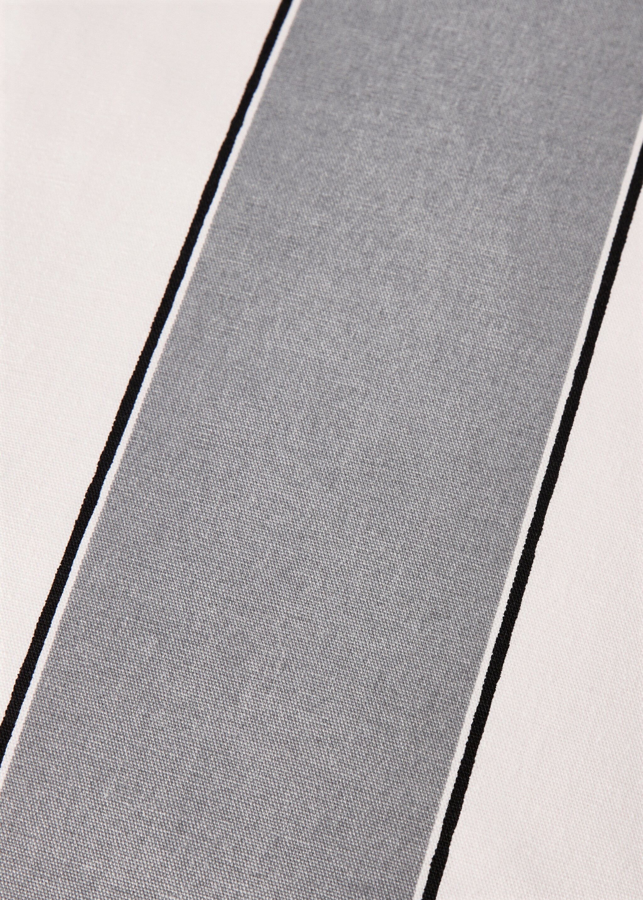 Waterproof striped cushion cover 50x50 cm - Details of the article 3, Light/Pastel Grey. Ref: 87012901-00.