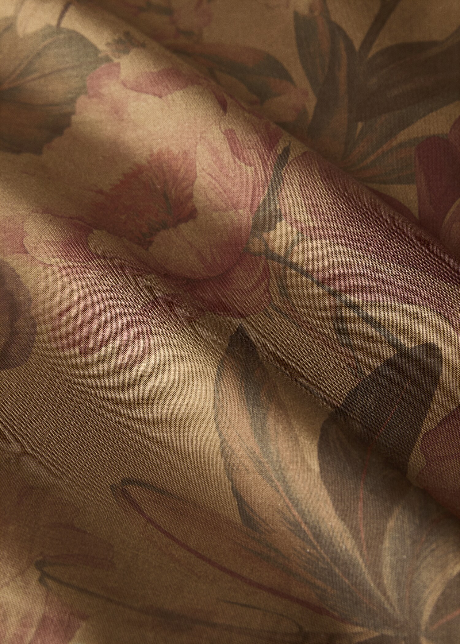 Percale cotton multi-coloured floral-print duvet cover Superking bed - Details of the article 2