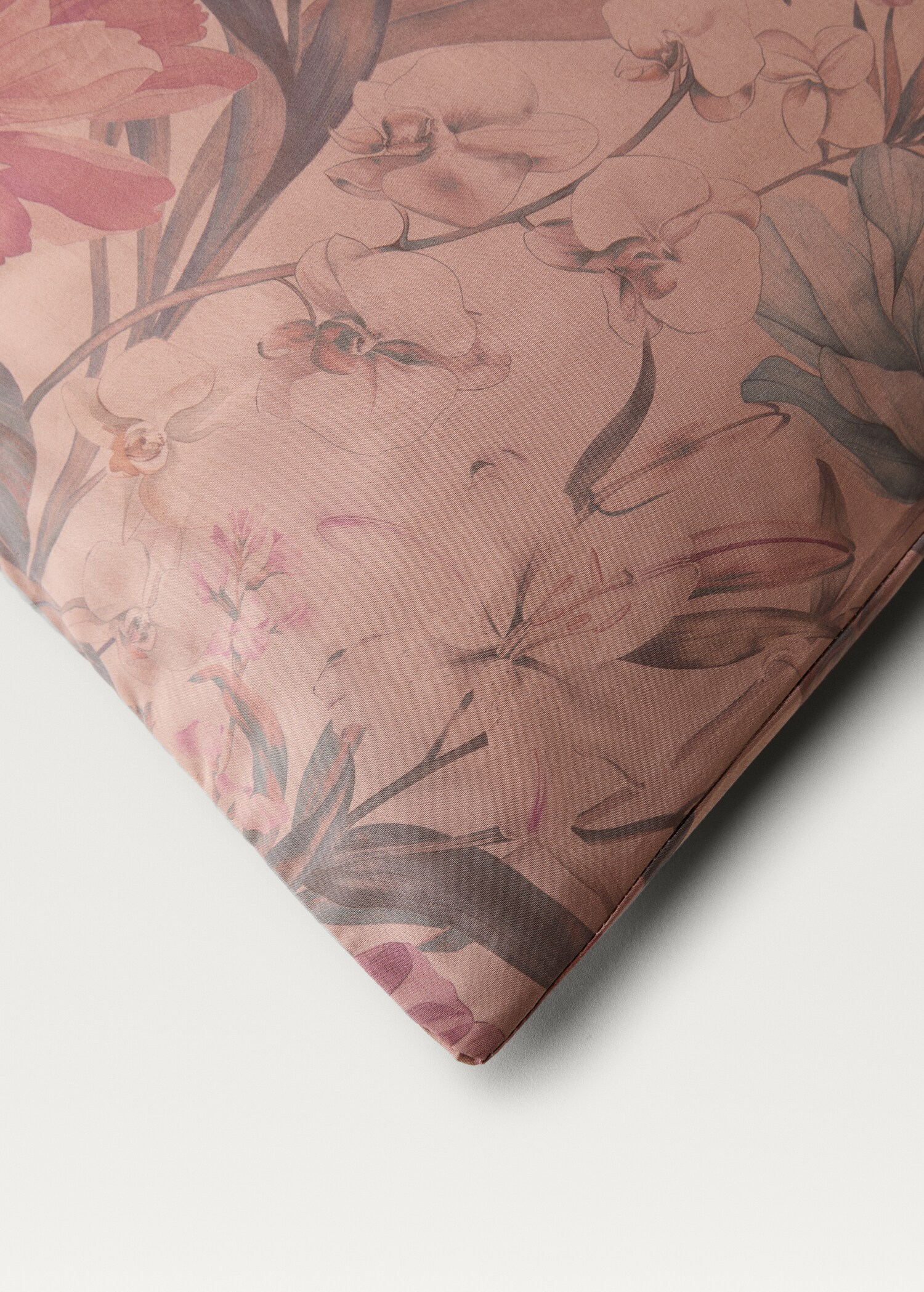 Percale cotton multi-coloured floral-print duvet cover Superking bed - Details of the article 2
