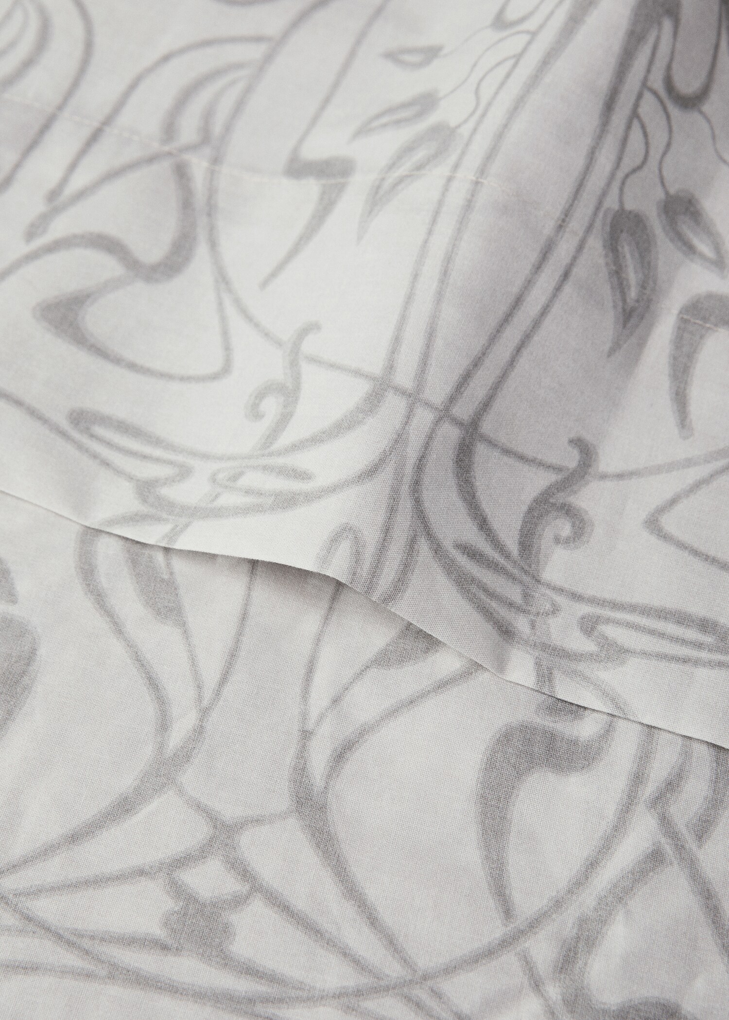 Percale cotton top sheet with ornamental print for 90 cm bed - Details of the article 1