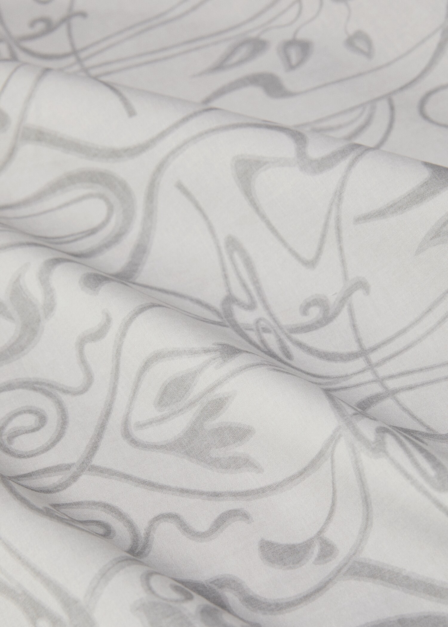 Percale cotton top sheet with ornamental print for 90 cm bed - Details of the article 3