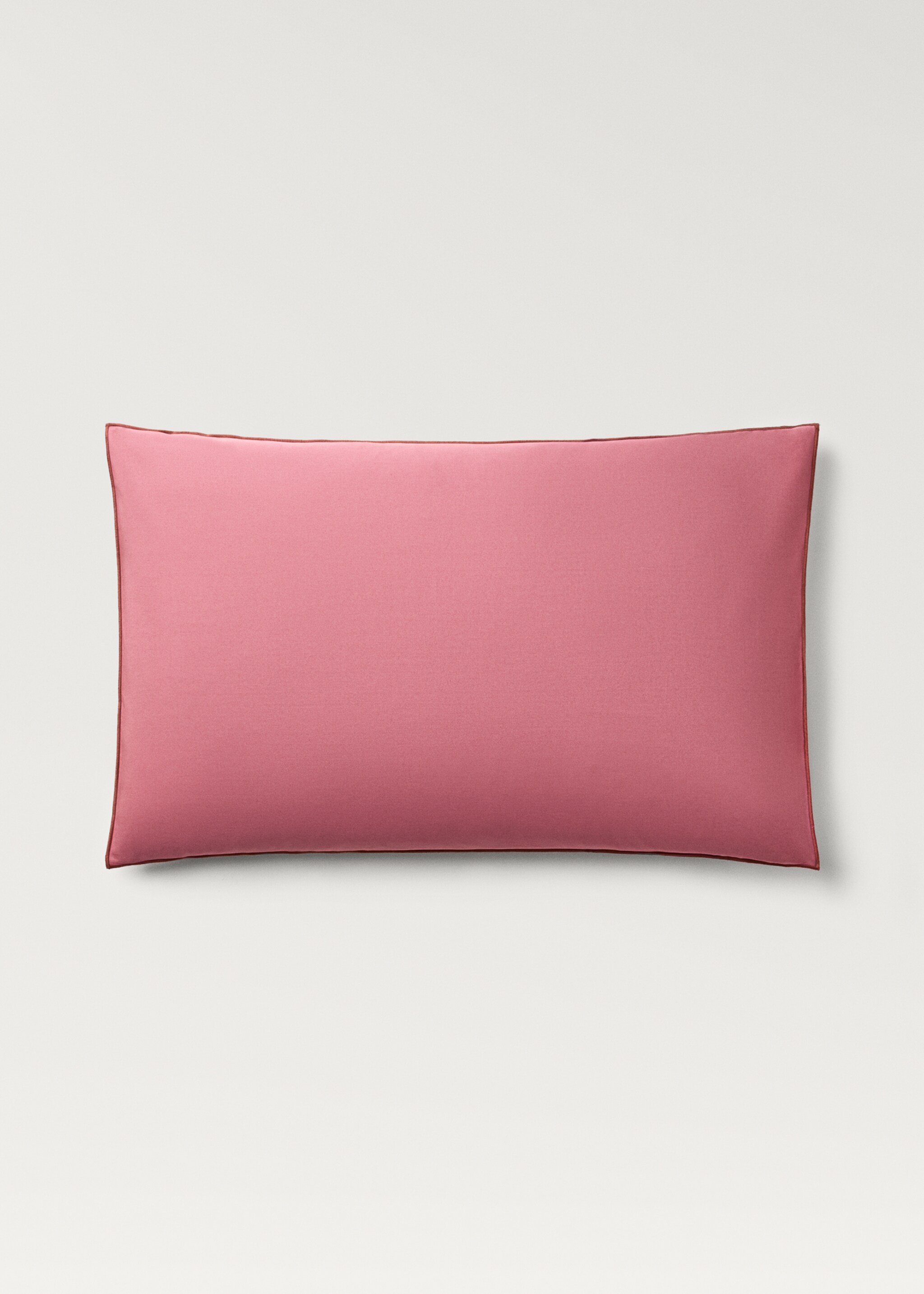 Δύο μαξιλαροθήκες από βαμβάκι μερσεριζέ διπλής όψης 50x75 εκ - Προϊόν χωρίς μοντέλο, Ροζ. Ref: 87012956-00.