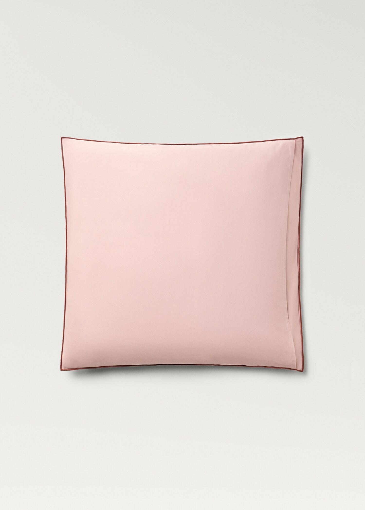 Two cotton percale reversible pillowcases 60x60 cm - Details of the article 1