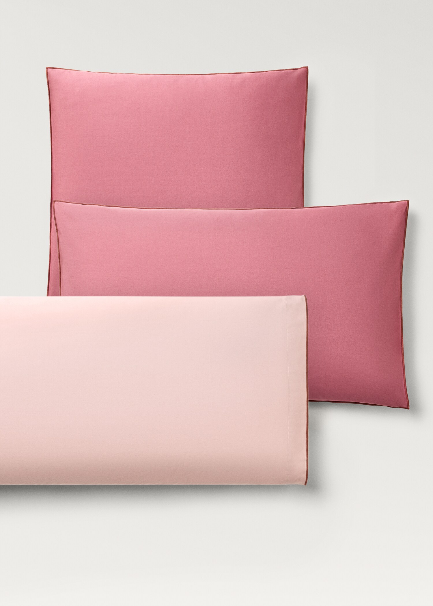 Two cotton percale reversible pillowcases 60x60 cm - Details of the article 5
