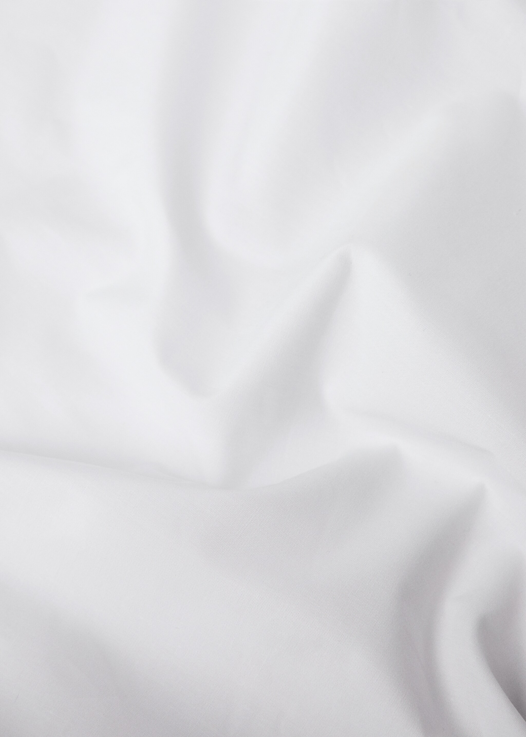Cotton percale top sheet with double overlock for 90 cm bed - Details of the article 3, Light/Pastel Grey. Ref: 87012980-00.