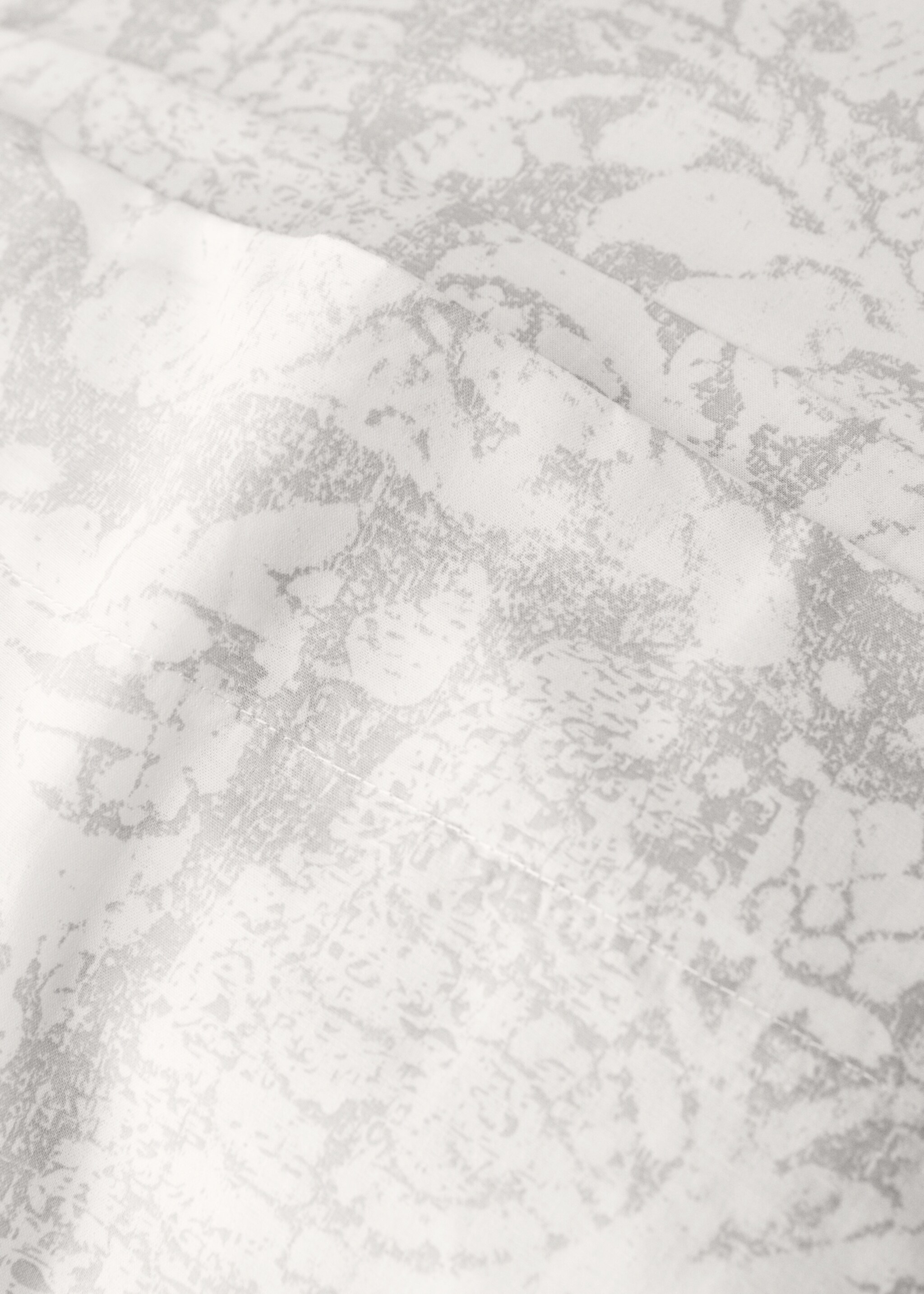 Paisley-print cotton pillowcase 45x110 cm - Details of the article 1, Light/Pastel Grey. Ref: 87012983-00.