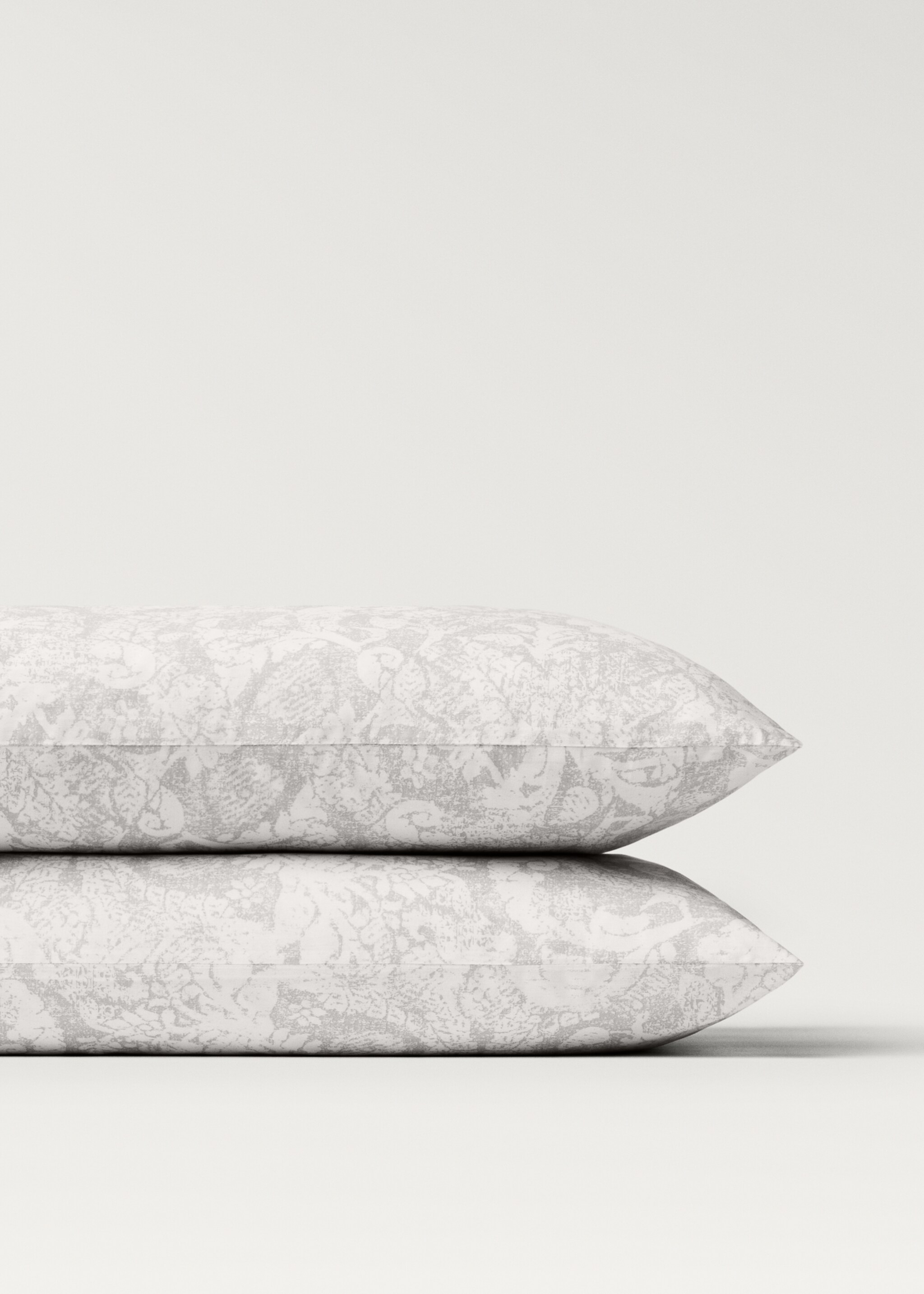 Dues fundes coixinera cotó estampat caixmir 50x75 cm - Detall de l'article 3, Gris clar/pastel. Ref: 87012984-00.