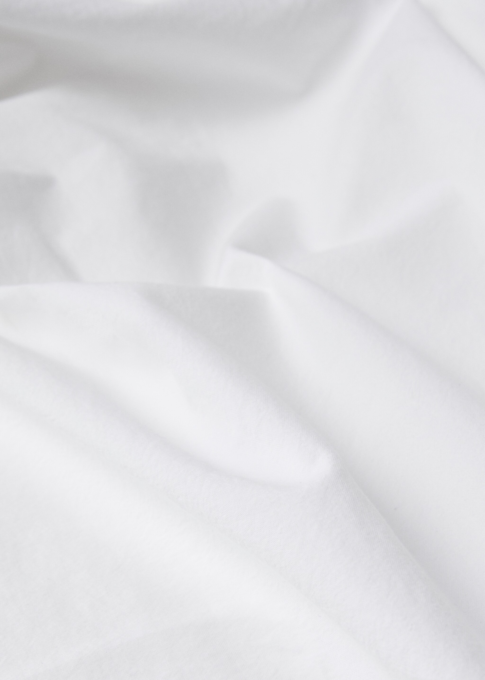 Washed cotton duvet cover with linen ruffle Single bed - Details of the article 2, White. Ref: 87013009-00.