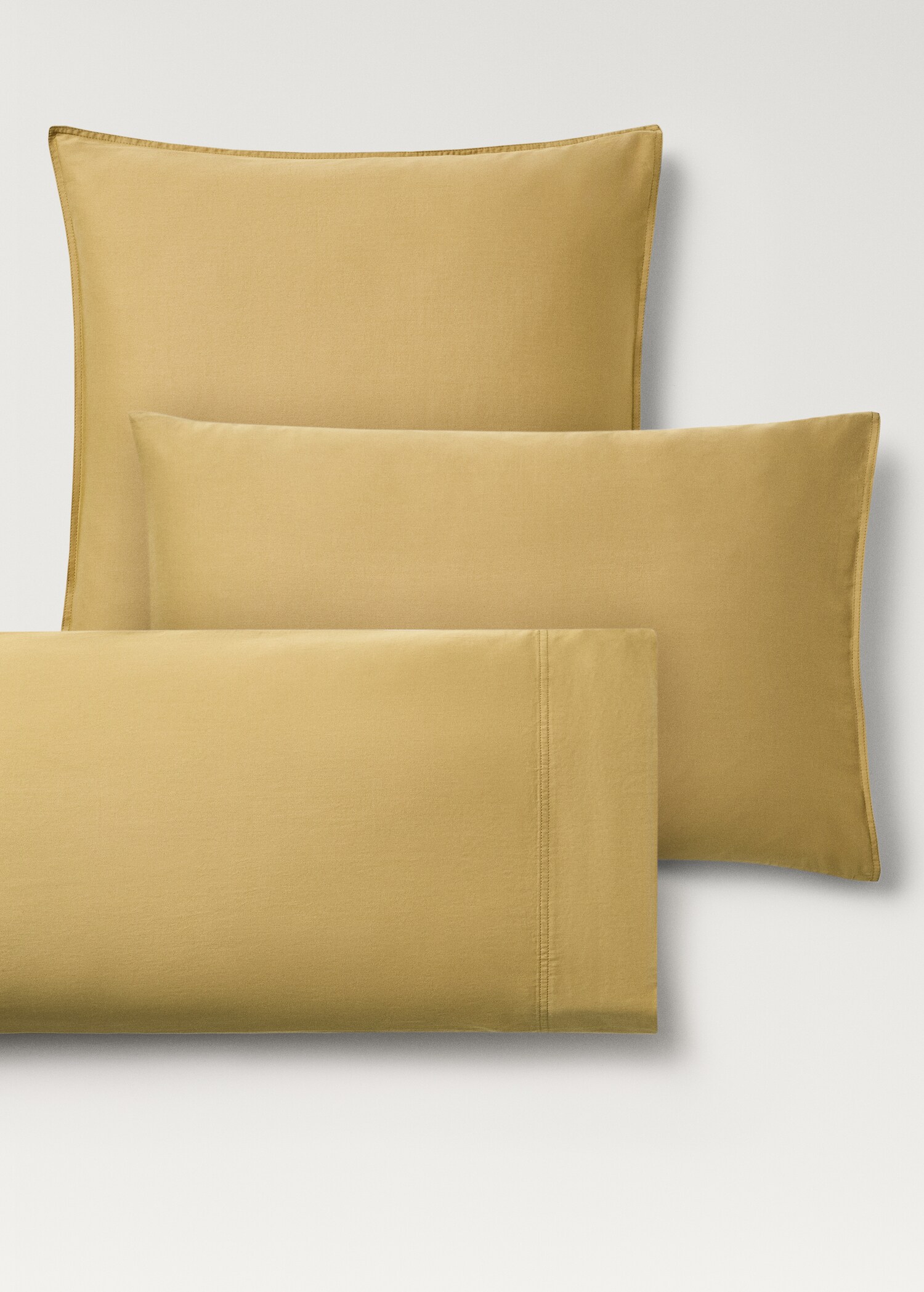 Two washed satin cotton pillowcases with double stitching 50x75 cm - Details of the article 4