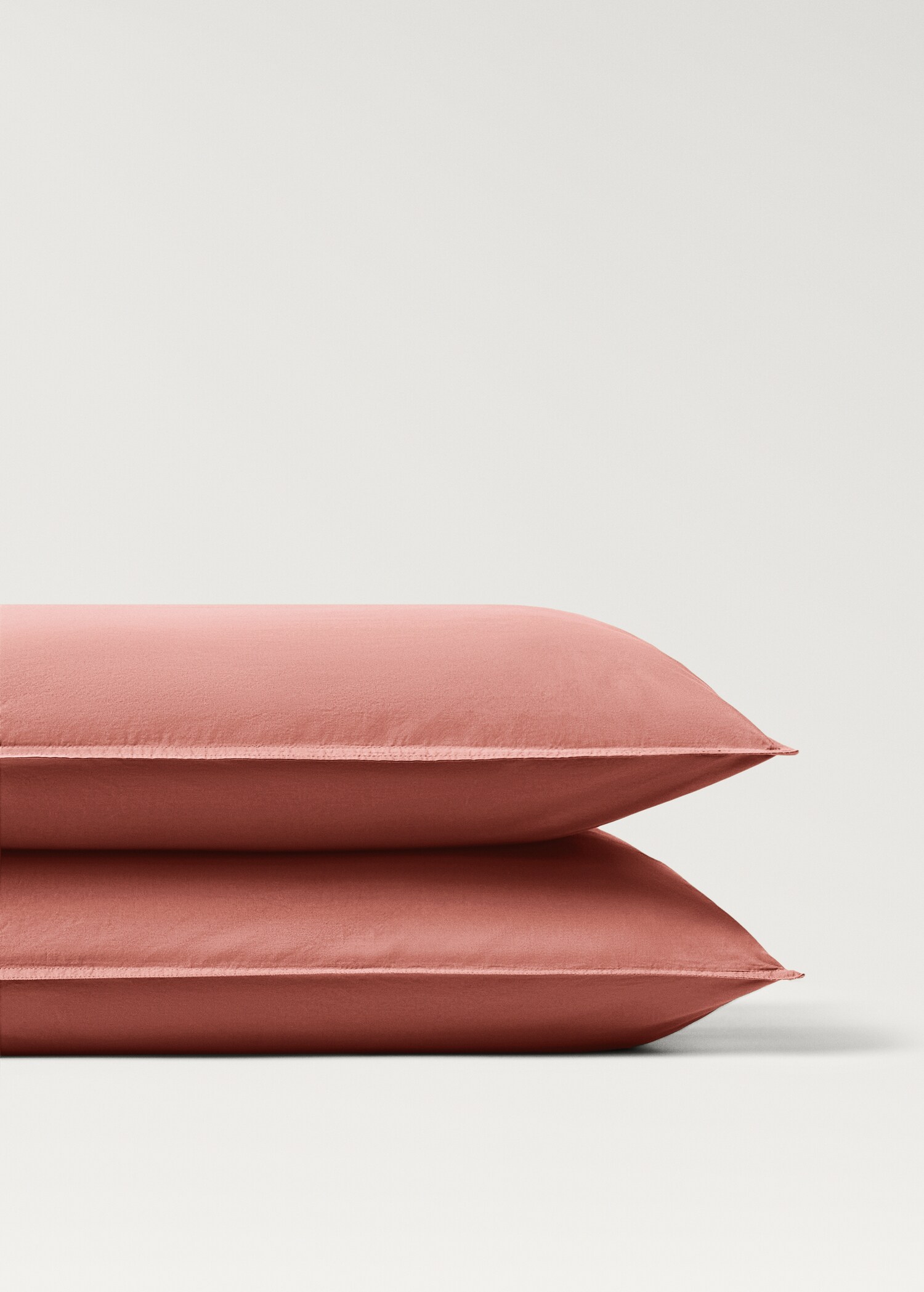 Two cotton poplin double-stitched pillowcases 50x75 cm - Details of the article 3