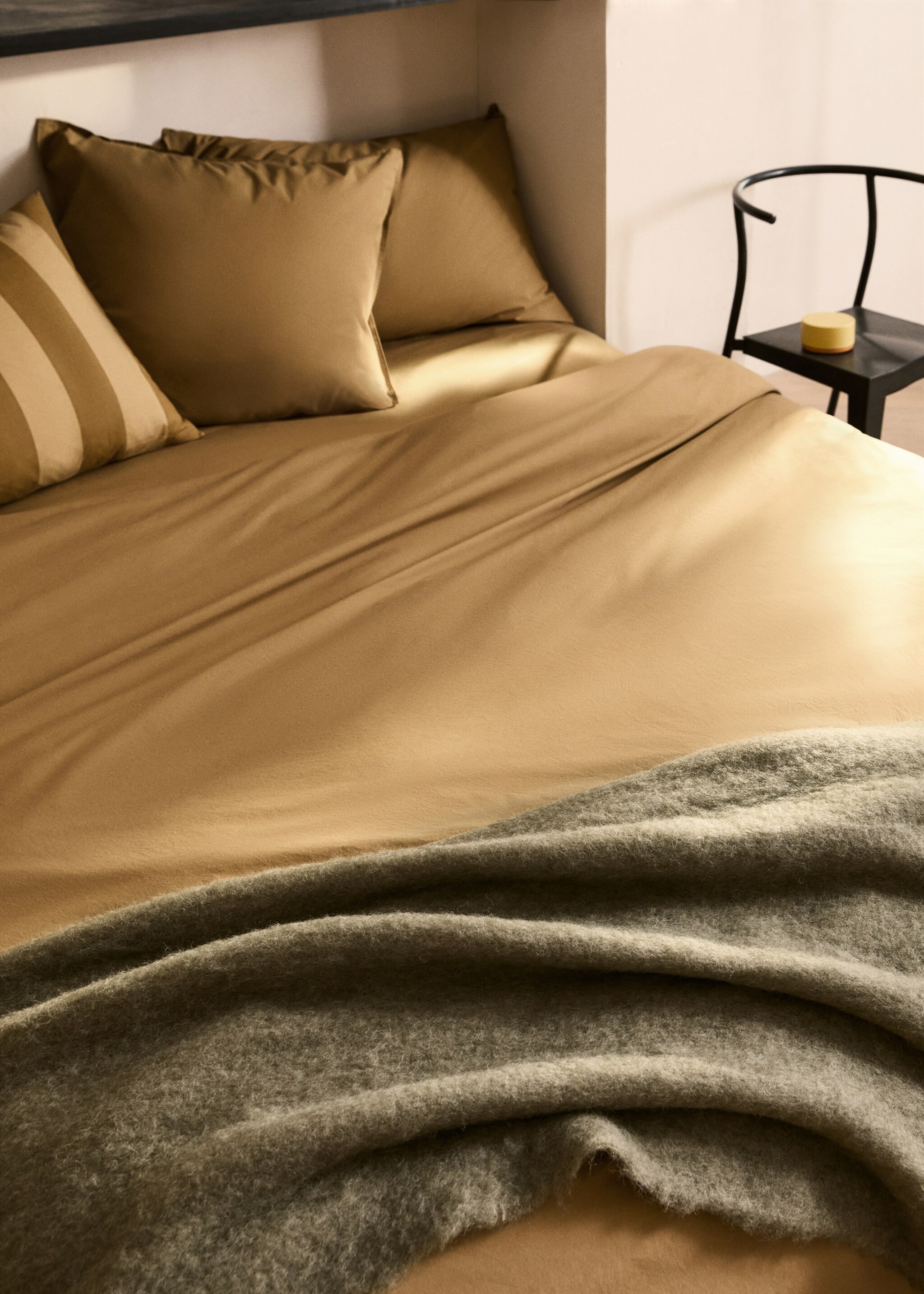 Cotton poplin double-stitched children's duvet cover for 150/160 cm bed - Details of the article 7, Caramel. Ref: 87013043-00.