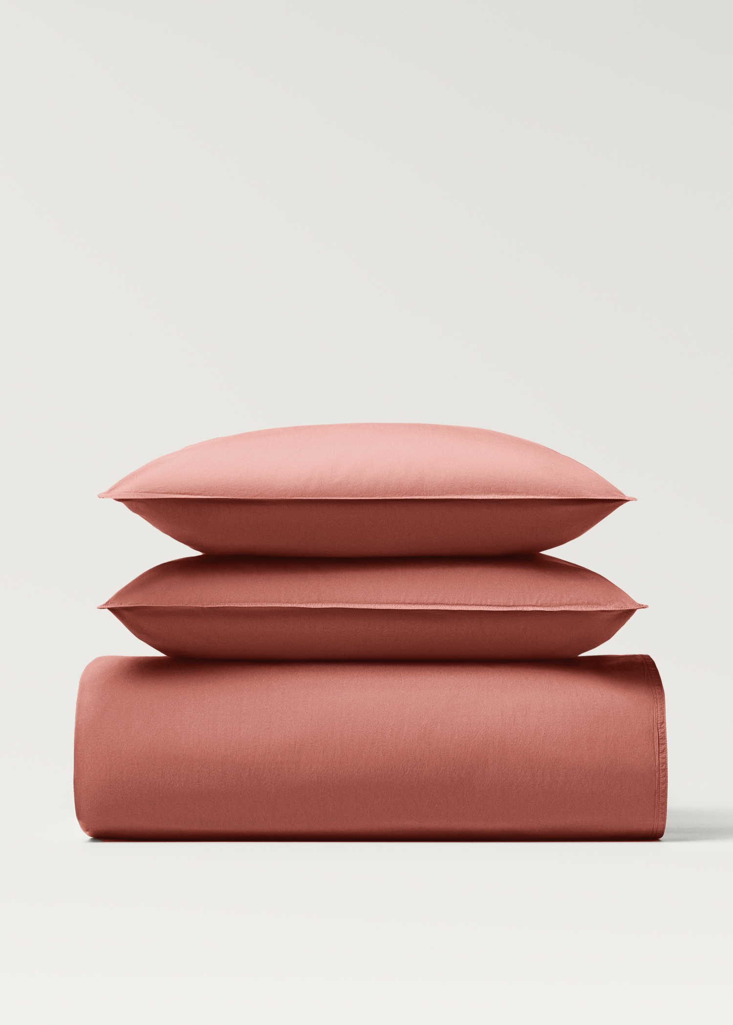 Housse de couette popeline de coton double surpiqûre lit 150/160 cm - Article sans modèle