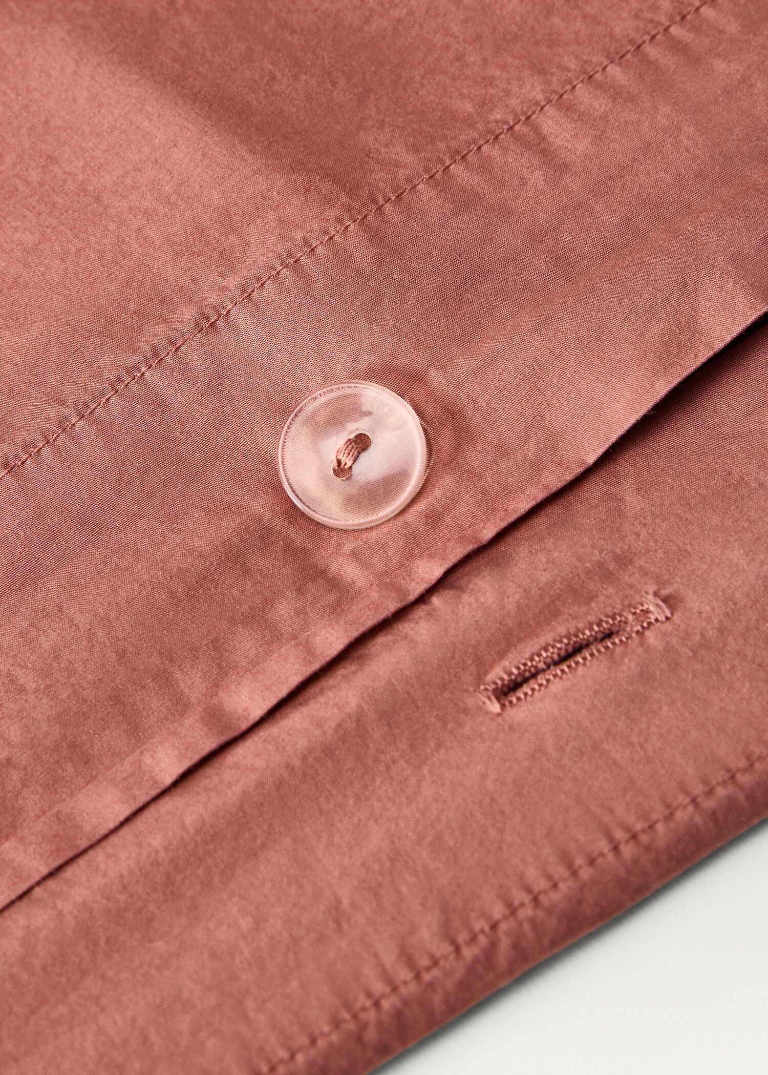 Housse de couette popeline de coton double surpiqûre lit 150/160 cm - Détail de l'article 2