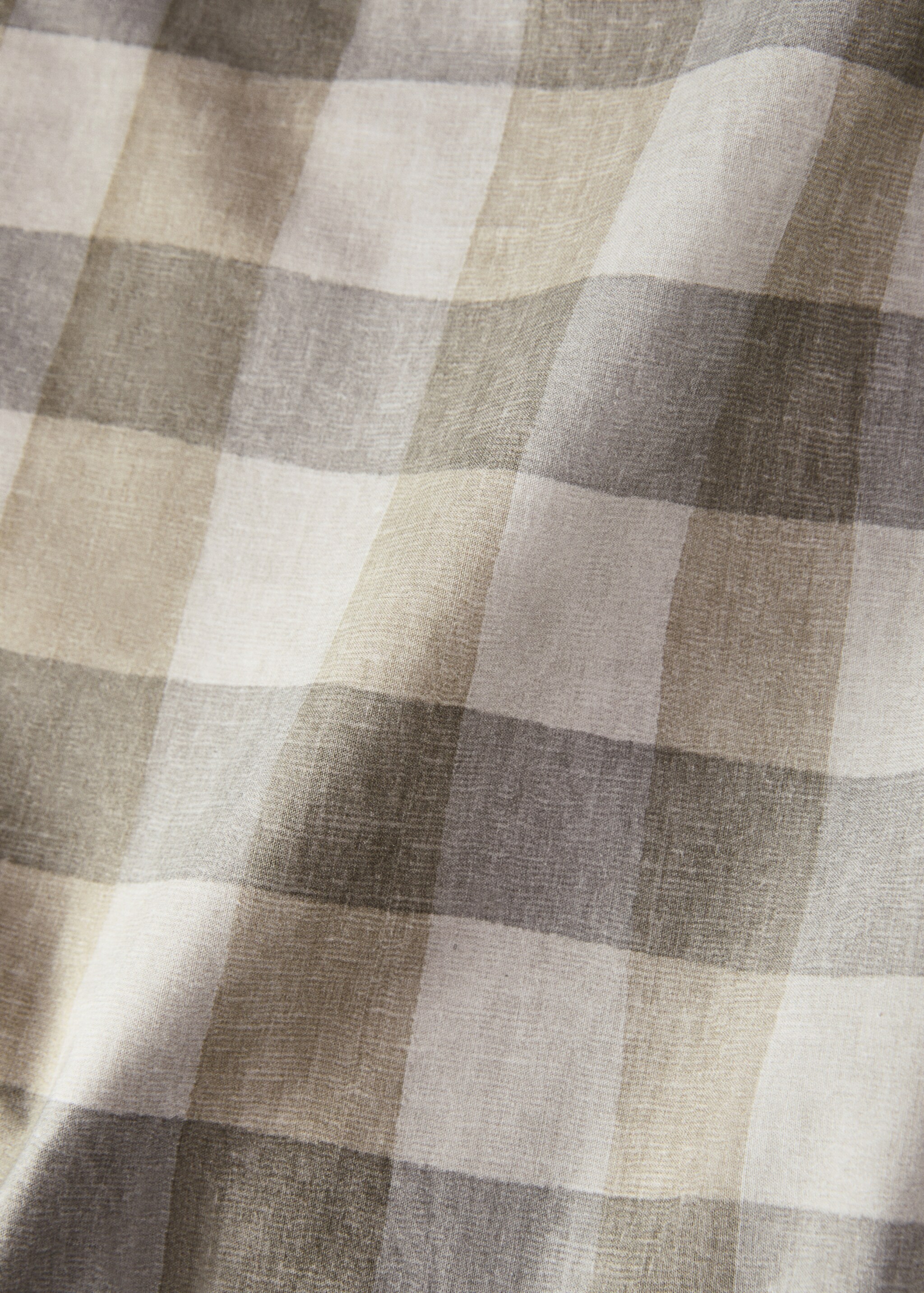 Povlak na přikrývku bavlněný perkál s kostkou, na postel 150/160 cm - Náhled ve středové rovině, Středně hnědá. Ref: 87013051-00.