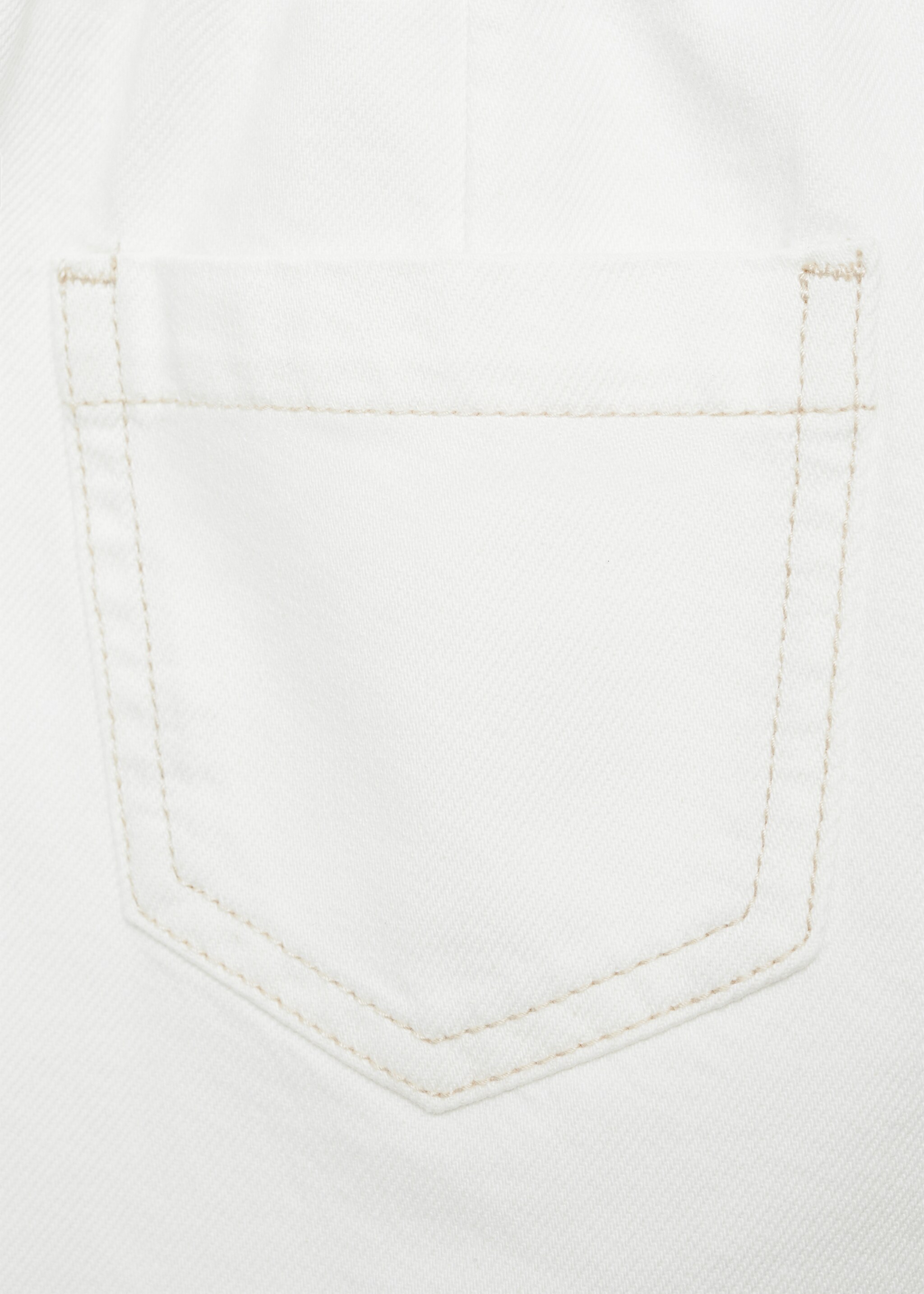 Denim mini-skirt - Details of the article 0, White. Ref: 87013271-00.