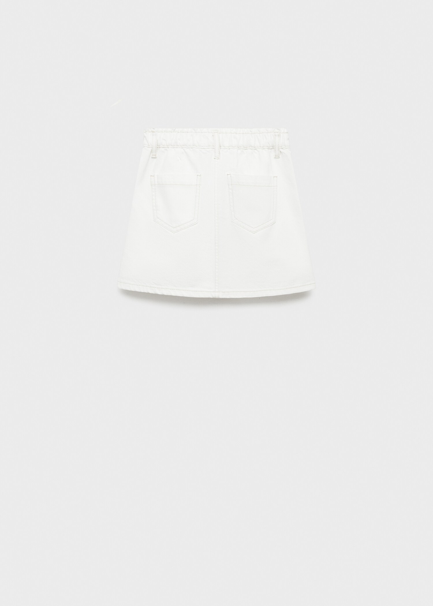 Denim mini-skirt - Reverse of the article