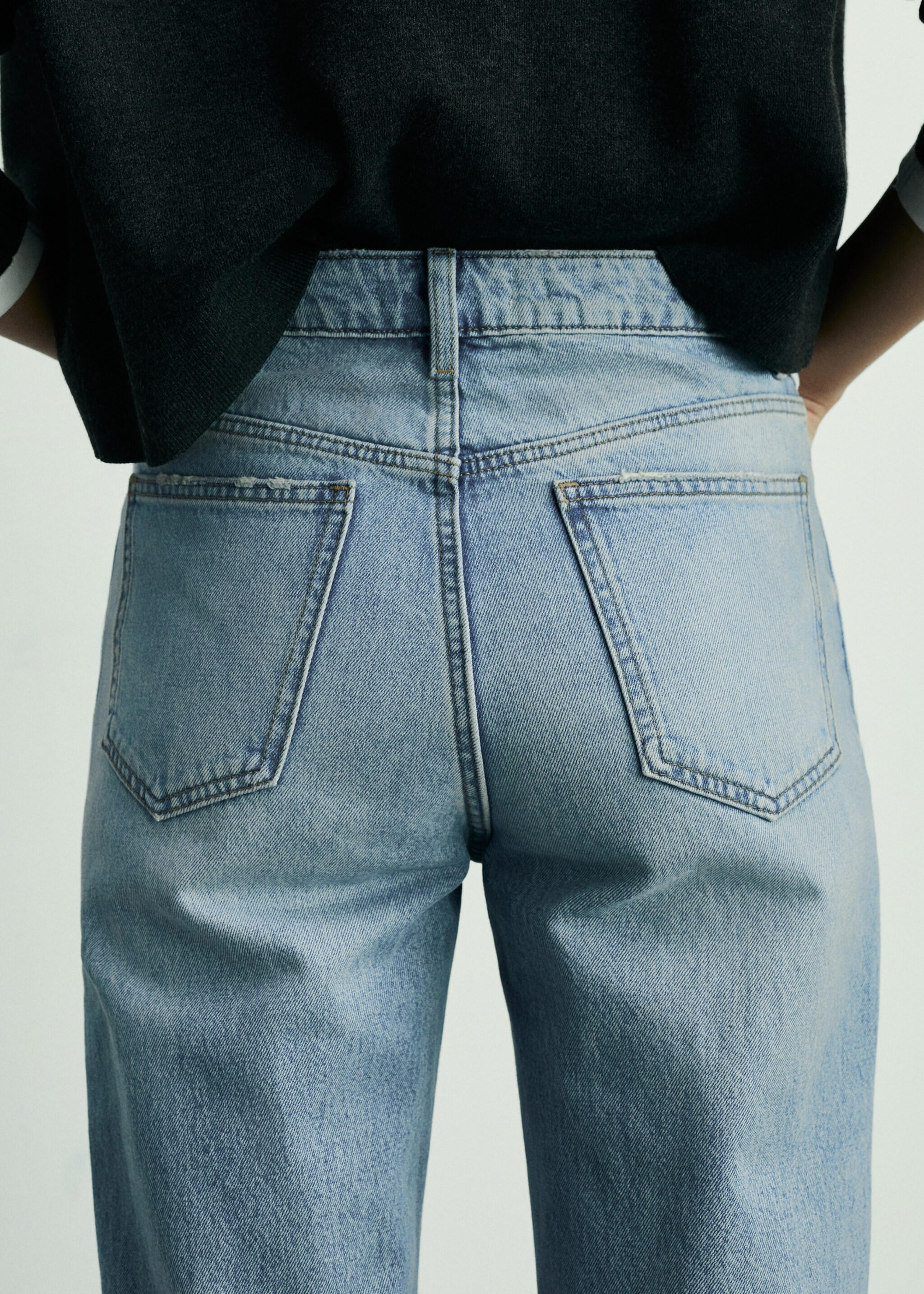 Mom2000 high-waist mom jeans - Detail van het artikel 6, Middenblauw. Ref: 87013272-00.
