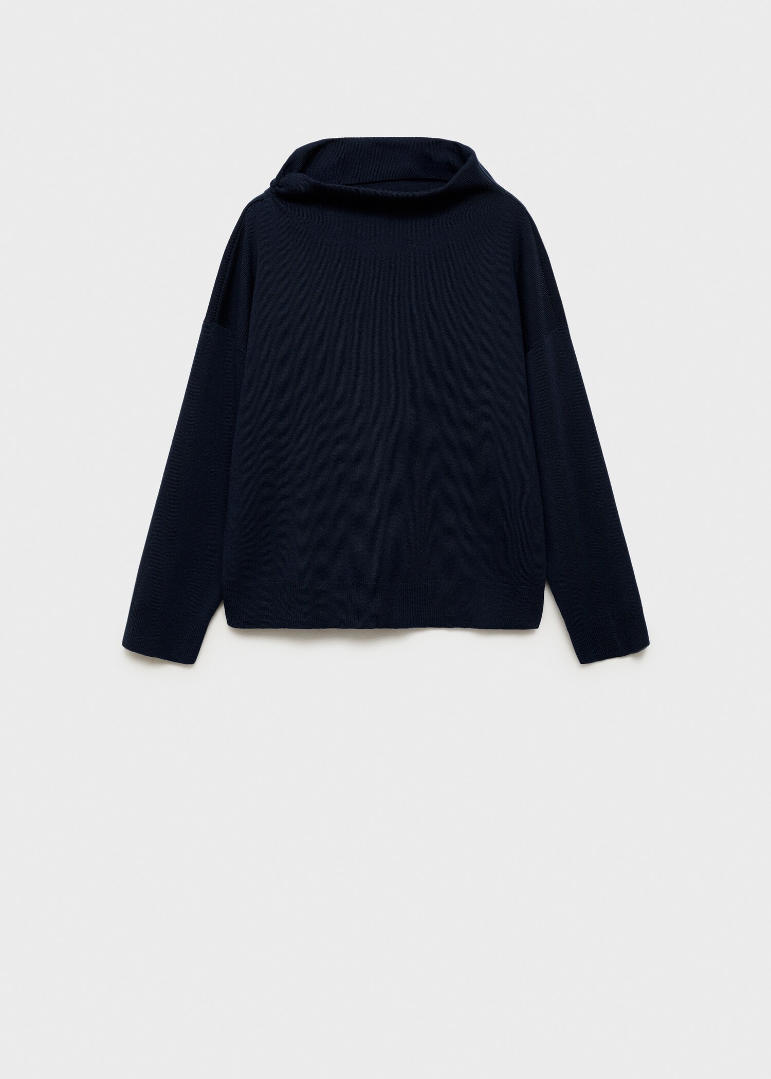 Knitted sweater with asymmetrical neck - Article without model