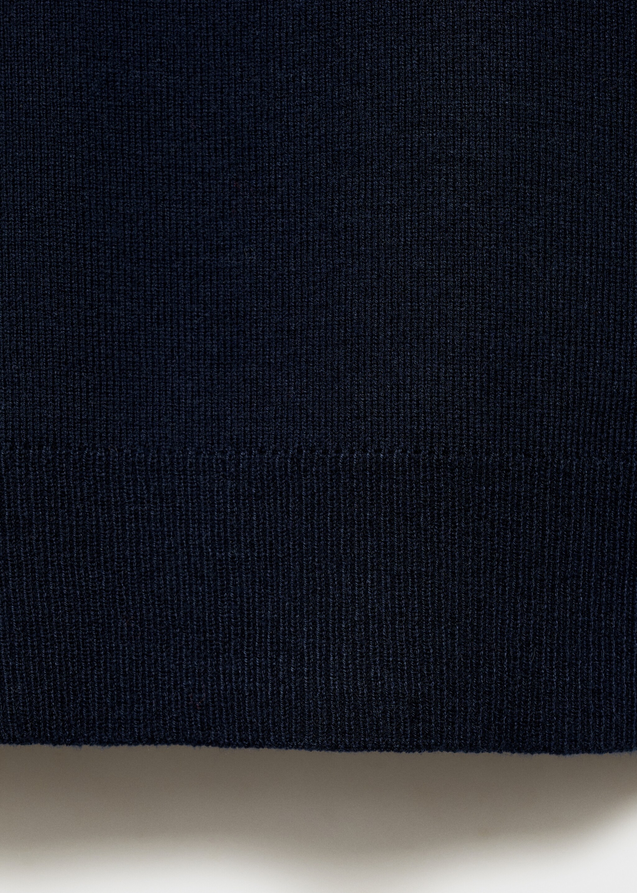 Knitted sweater with asymmetrical neck - Details of the article 0, Dark Navy. Ref: 87013276-00.