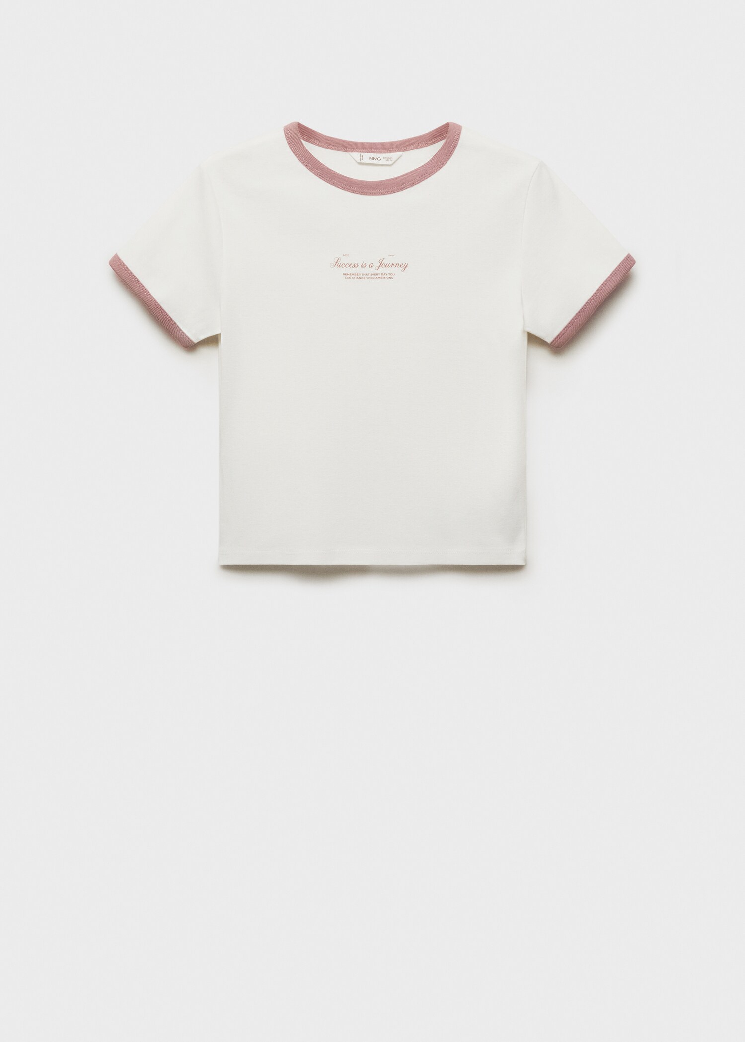 Camiseta crop mensaje - Artículo sin modelo