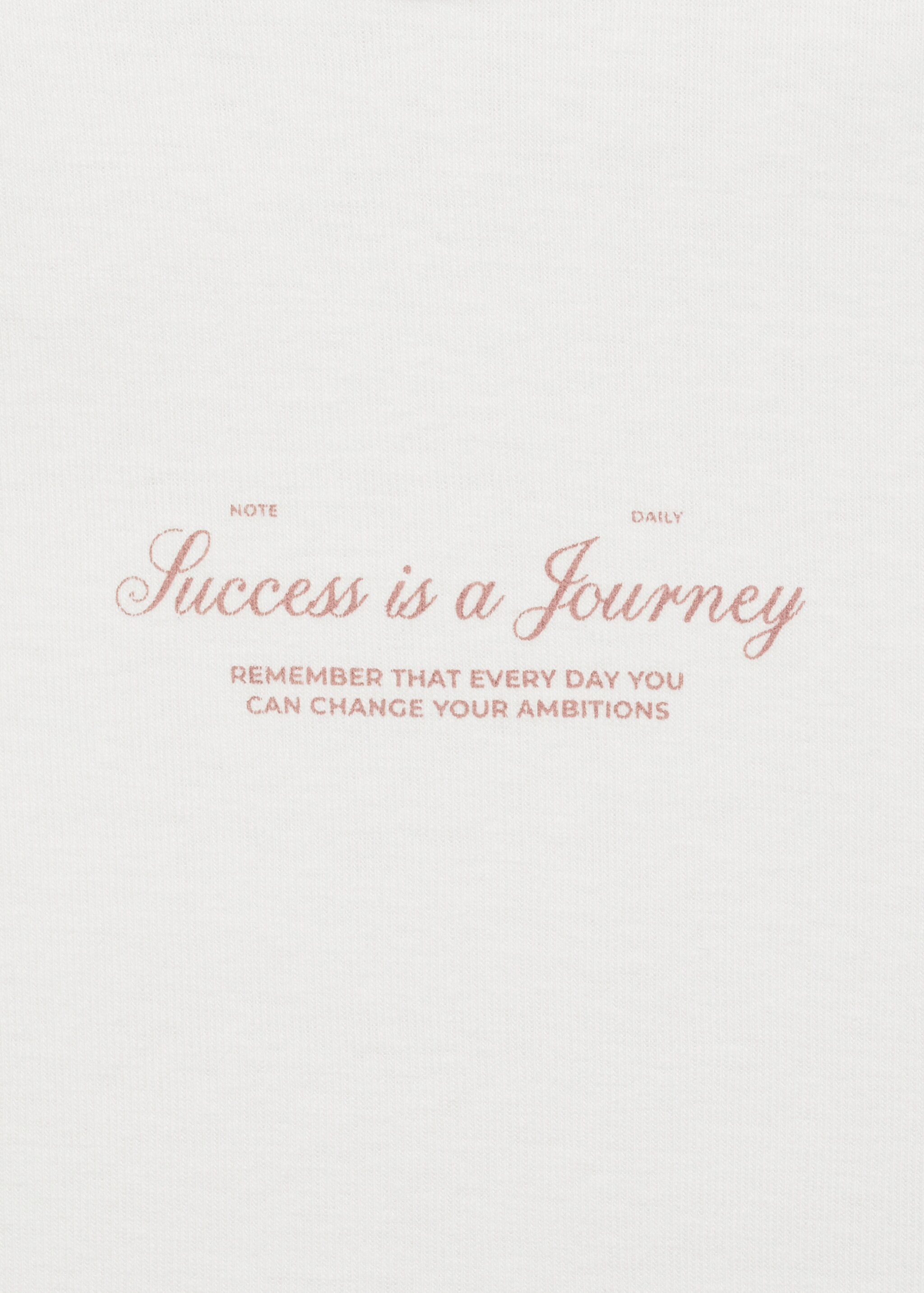 Camiseta crop mensaje - Detalle del artículo 8, Blanco roto. Ref: 87013278-00.