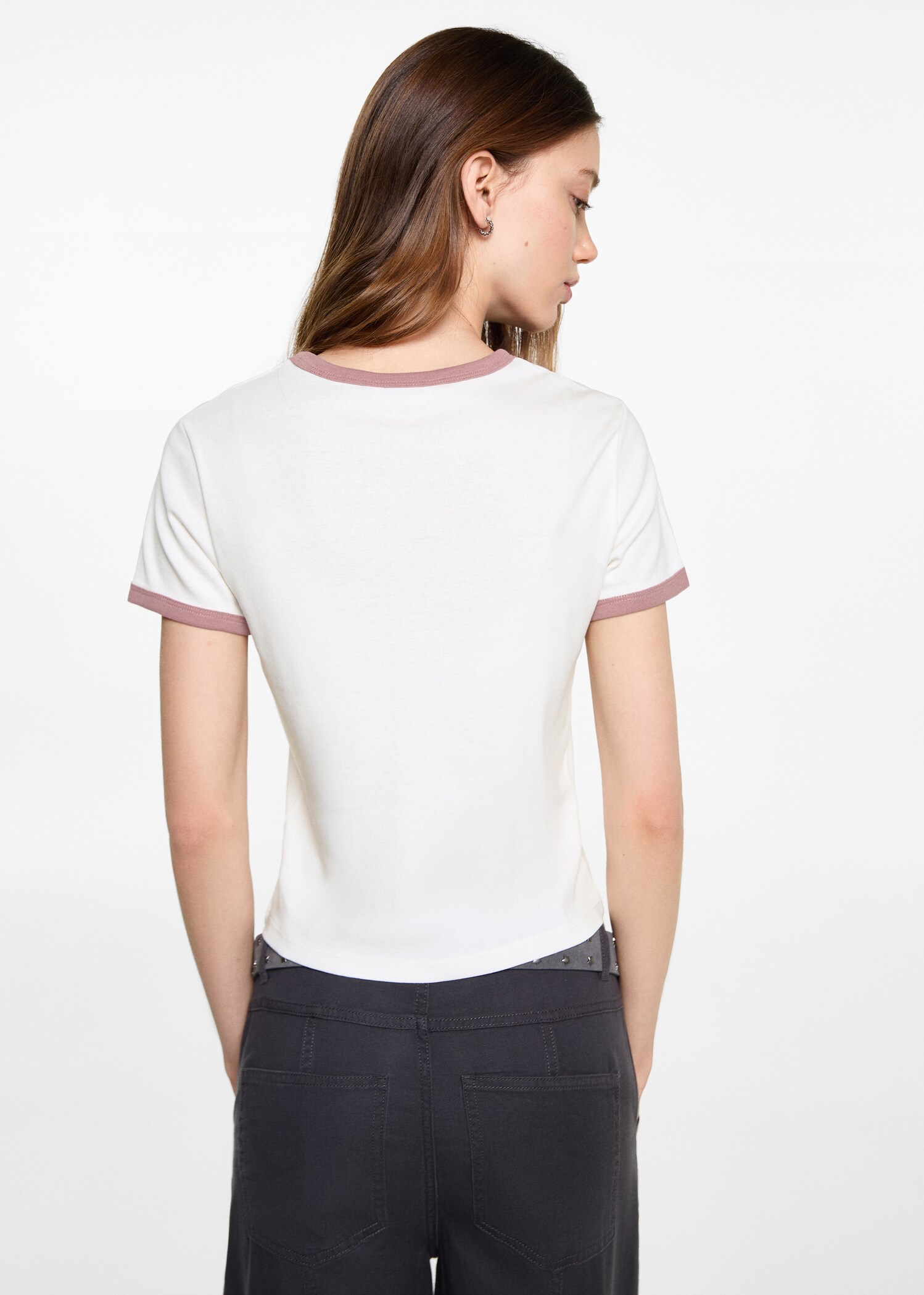 Camiseta crop mensaje - Reverso del artículo