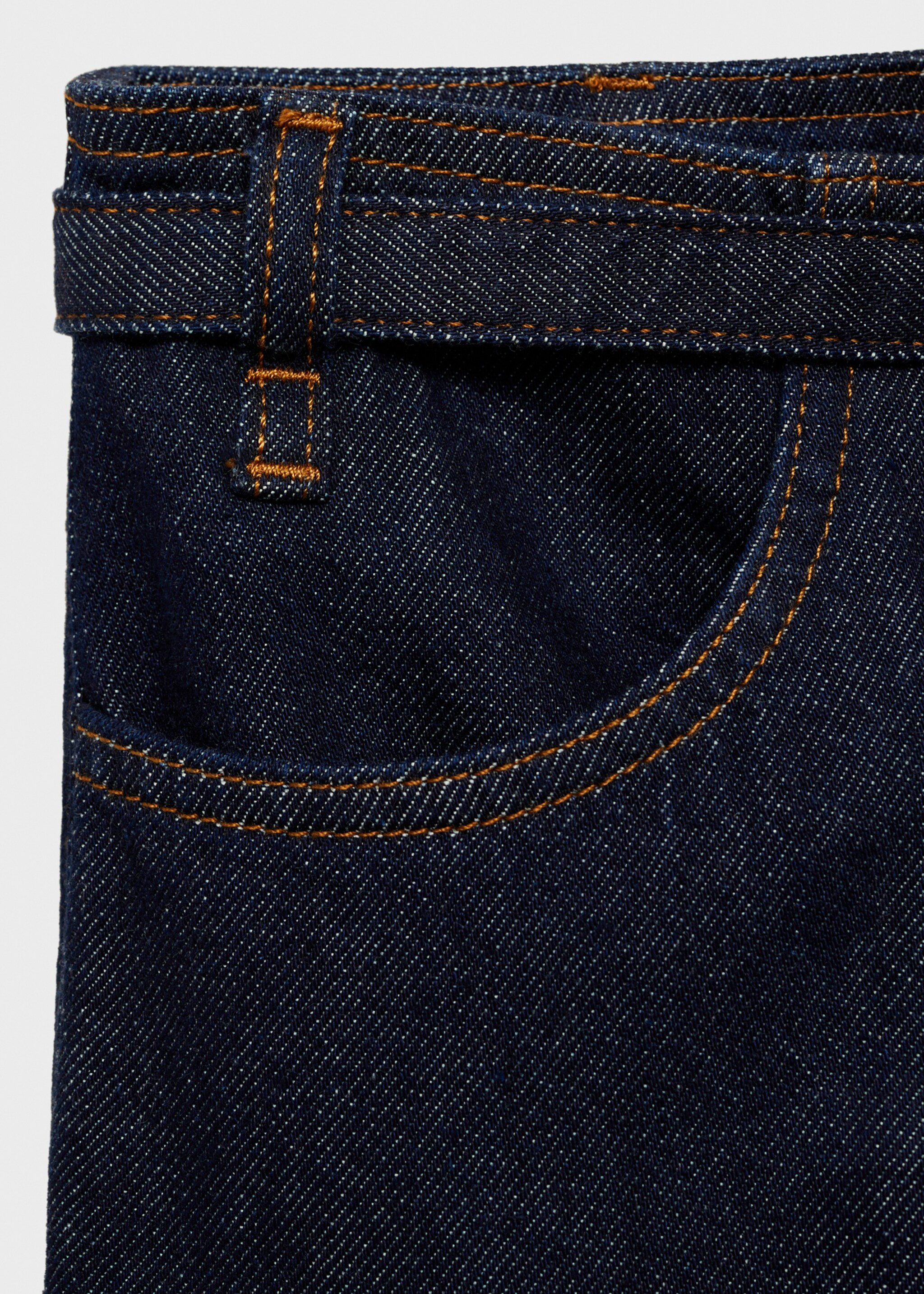 Rinse-wash wide leg jeans with belt - Details of the article 0, Open Blue. Ref: 87013282-00.