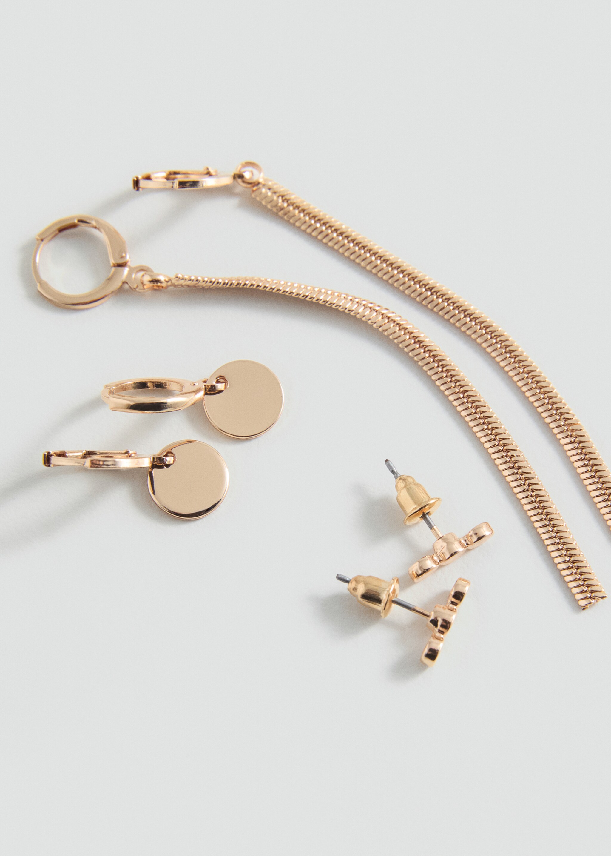 Set de pendientes - Plano medio, Oro. Ref: 87013288-00.
