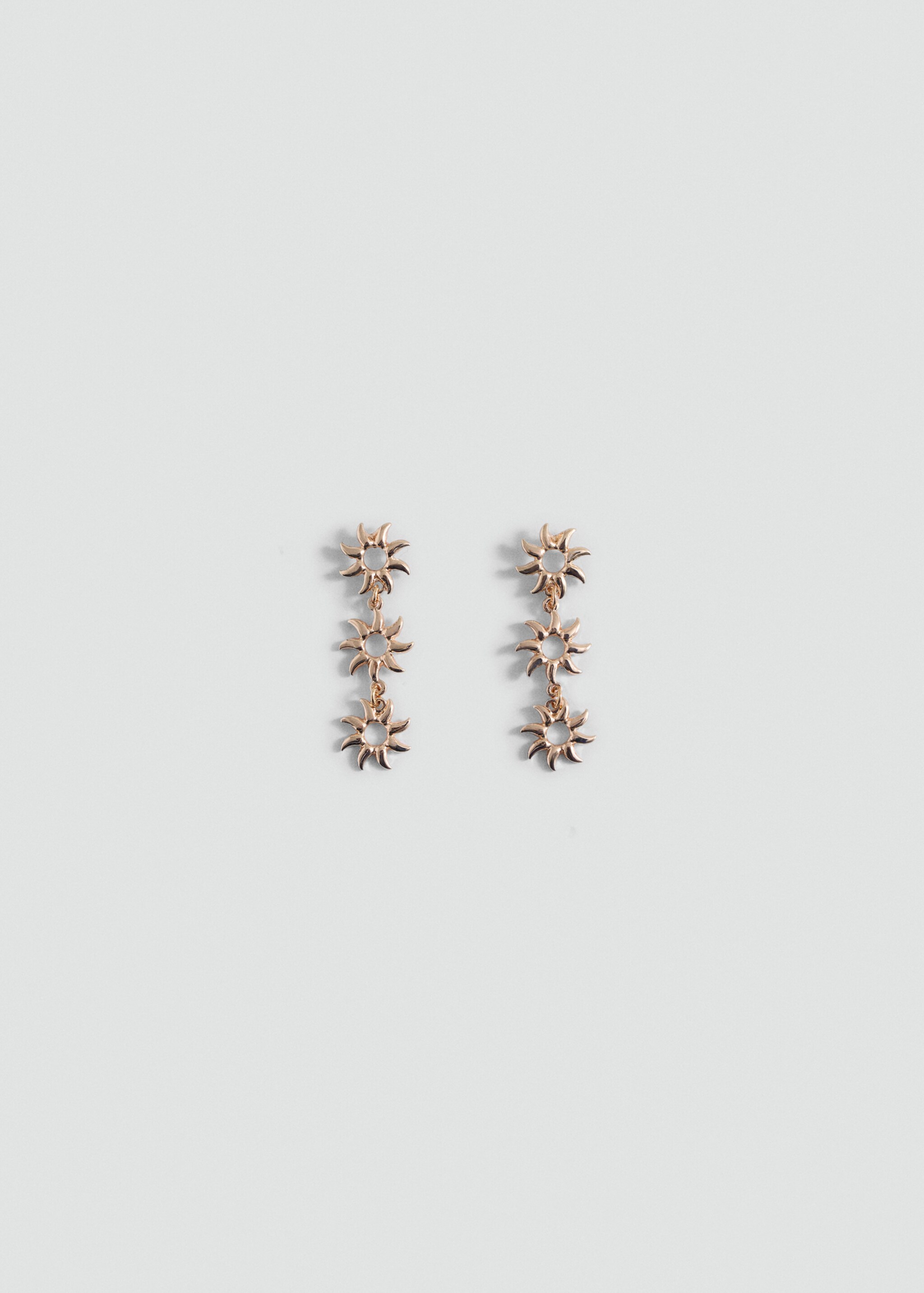 Long sun earrings - Article without model, Gold. Ref: 87013291-00.