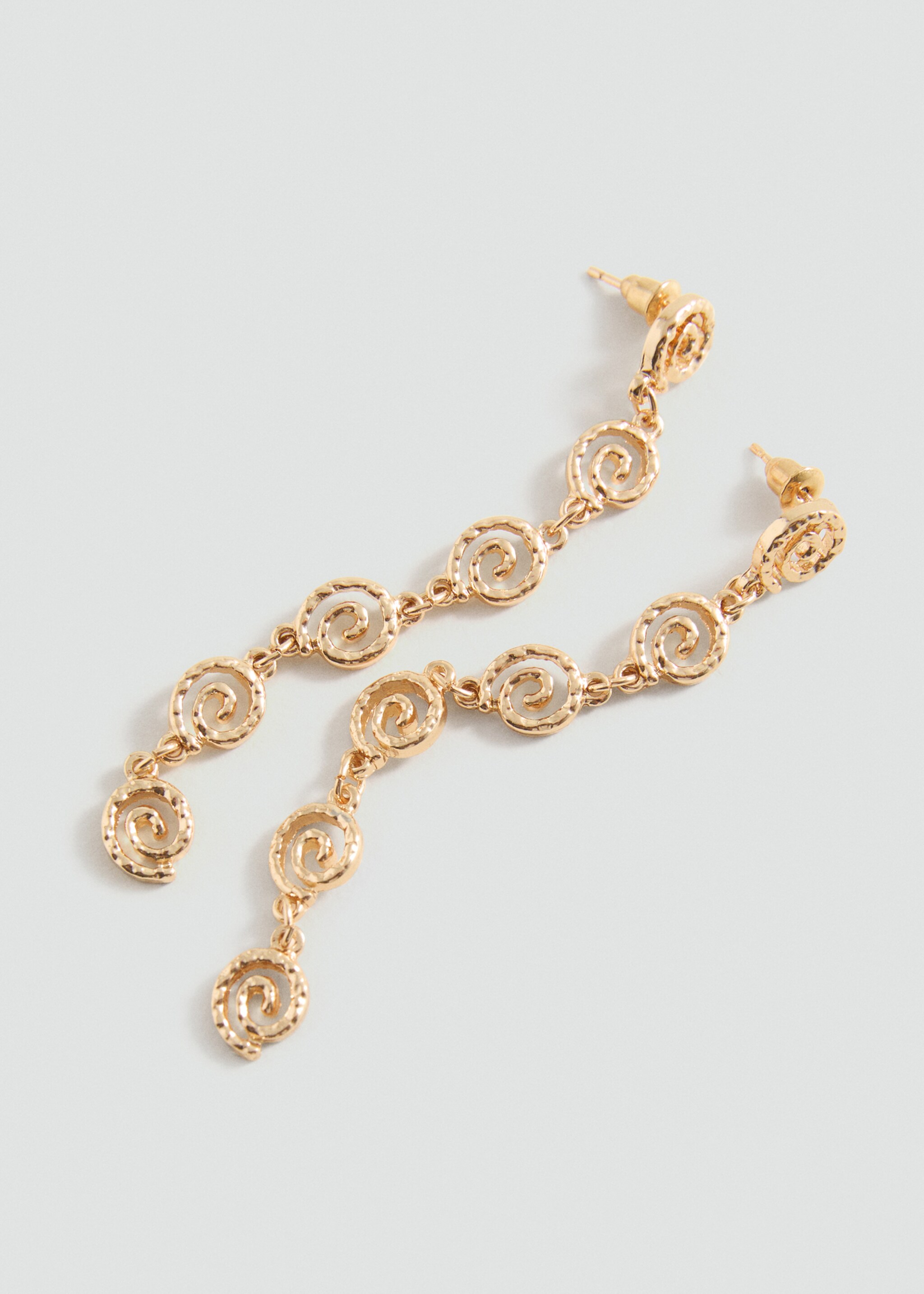 Long spiral earrings - Medium plane, Gold. Ref: 87013301-00.