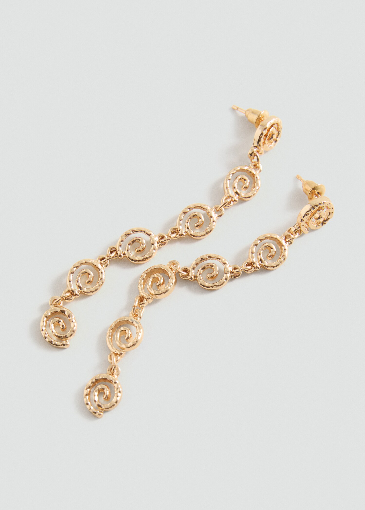 Long spiral earrings - Medium plane