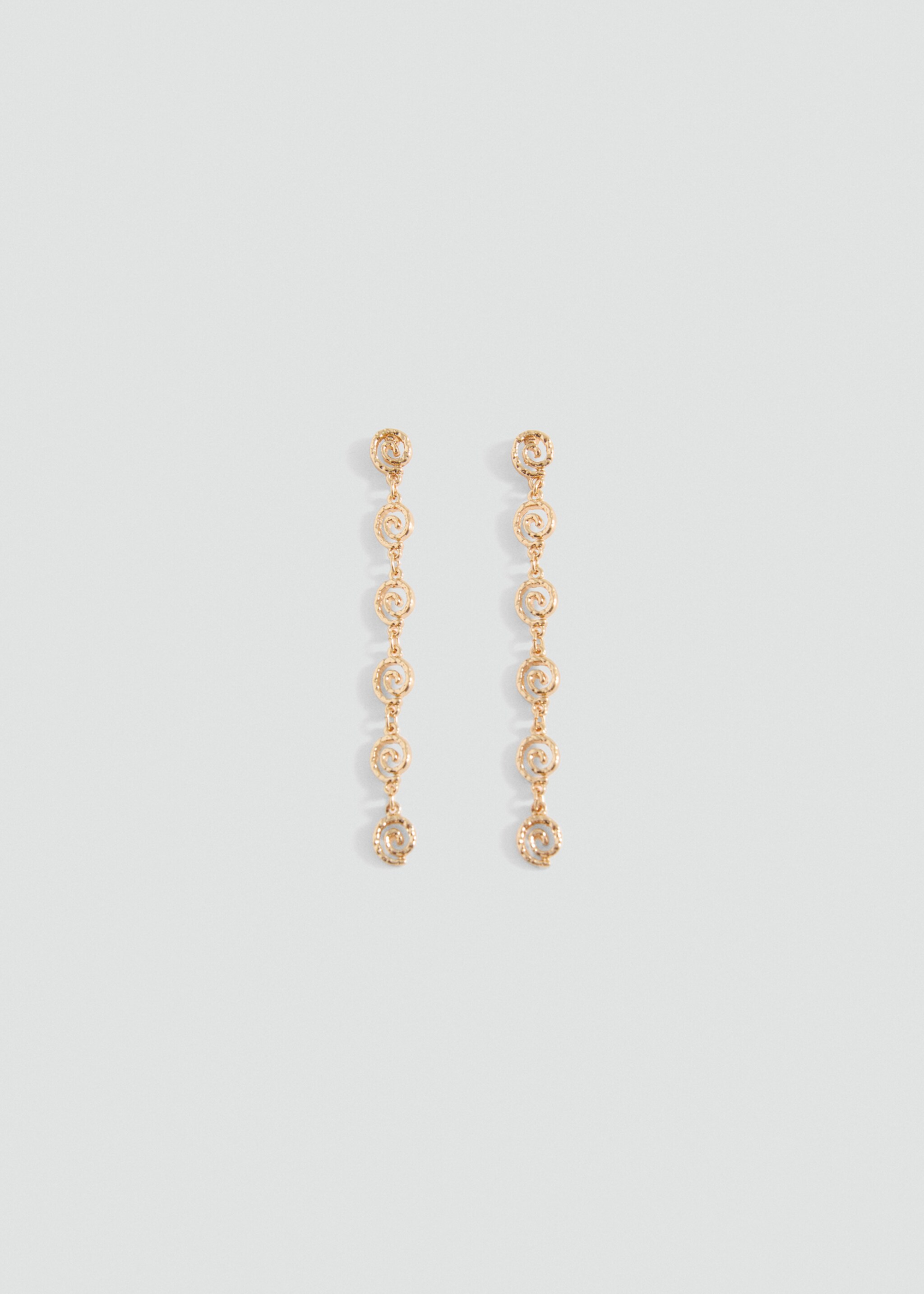 Long spiral earrings - Article without model, Gold. Ref: 87013301-00.