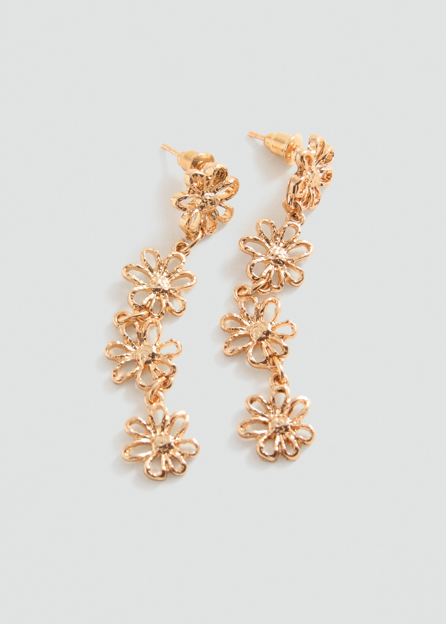 Long star earrings - Medium plane