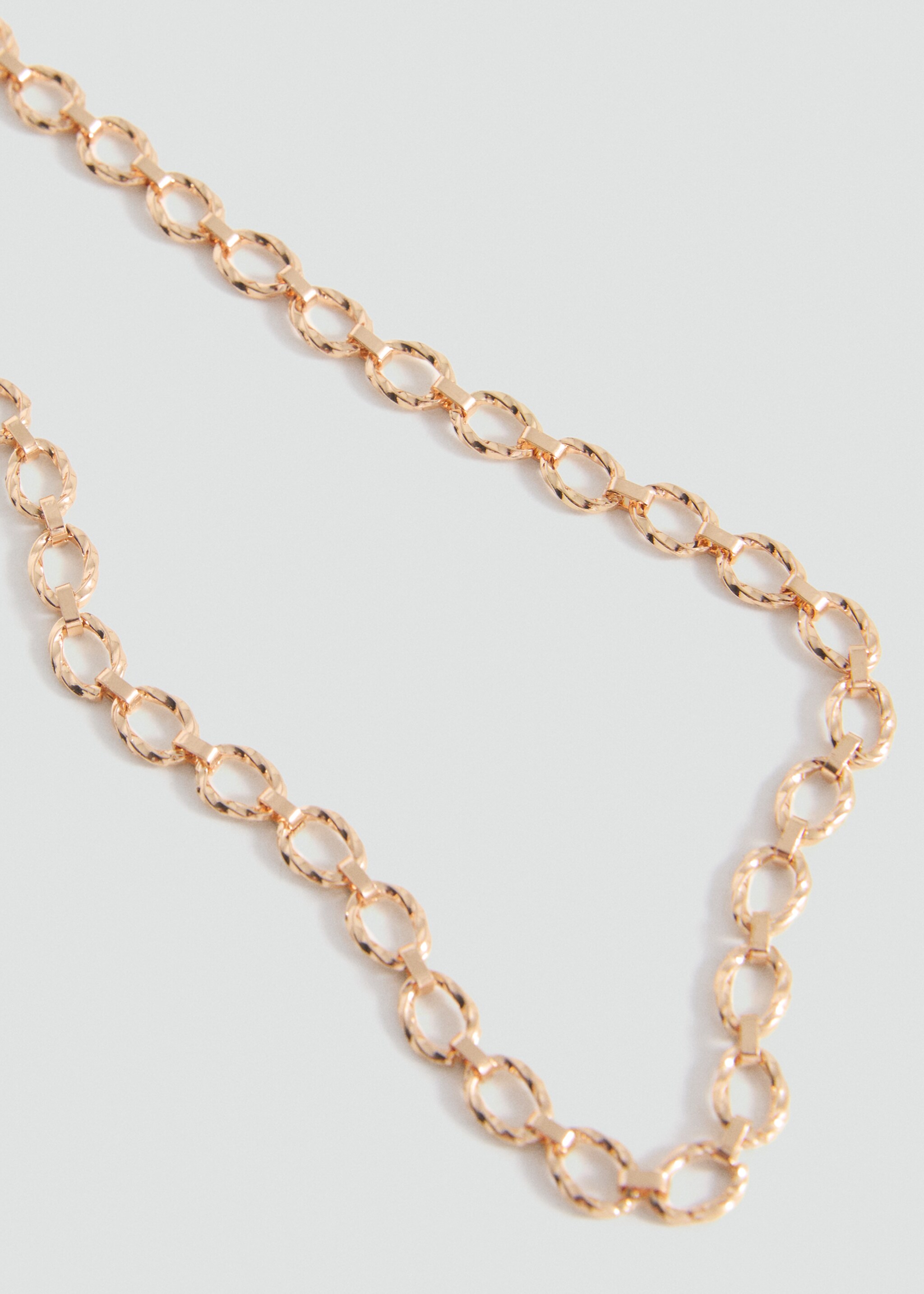 Interwoven chain necklace - Medium plane, Gold. Ref: 87013303-00.