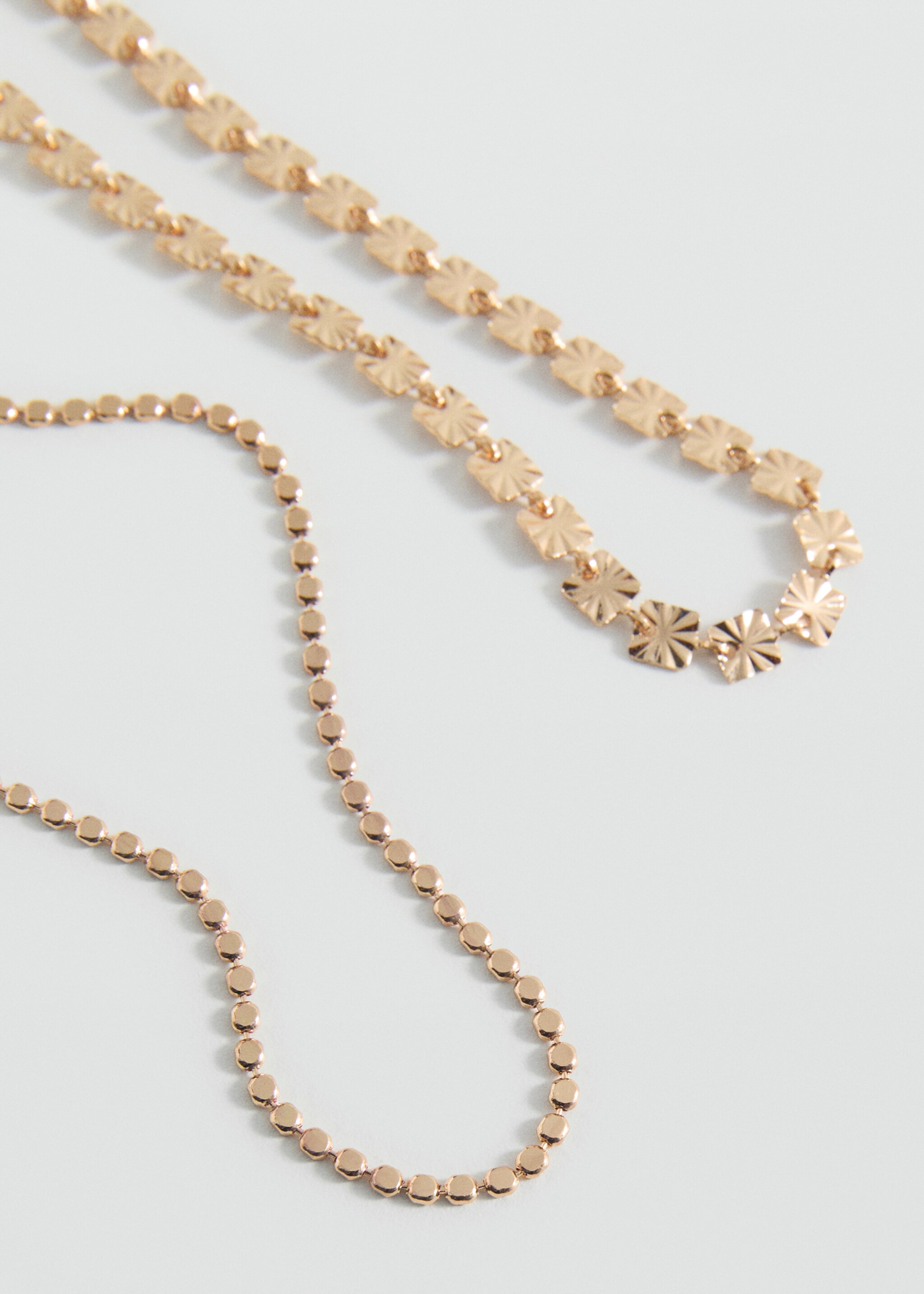 2er-Pack Halsketten - Mittlere Ansicht, Gold. Ref: 87013307-00.