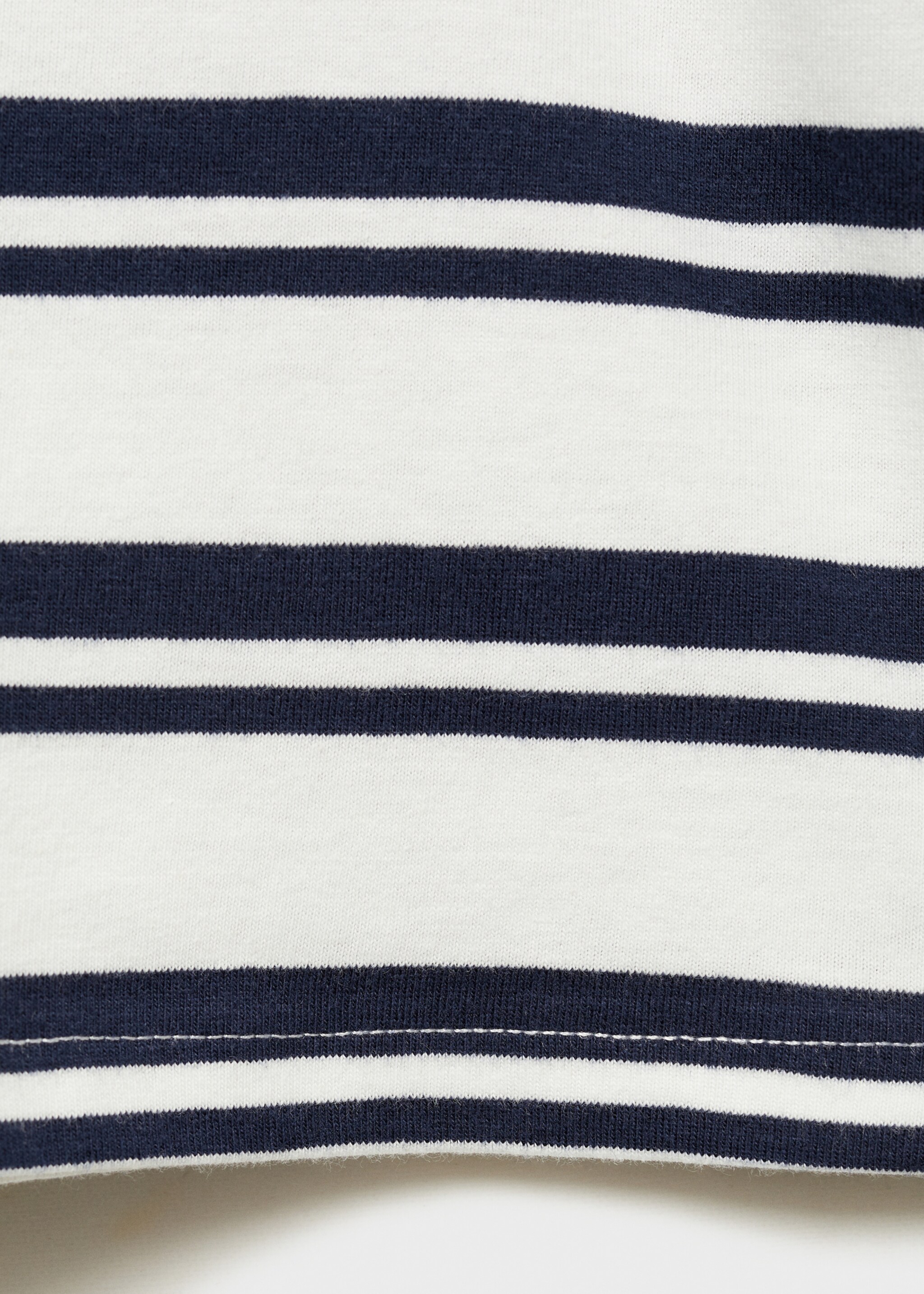 Striped cotton T-shirt - Details of the article 0, Dark Navy. Ref: 87013649-00.