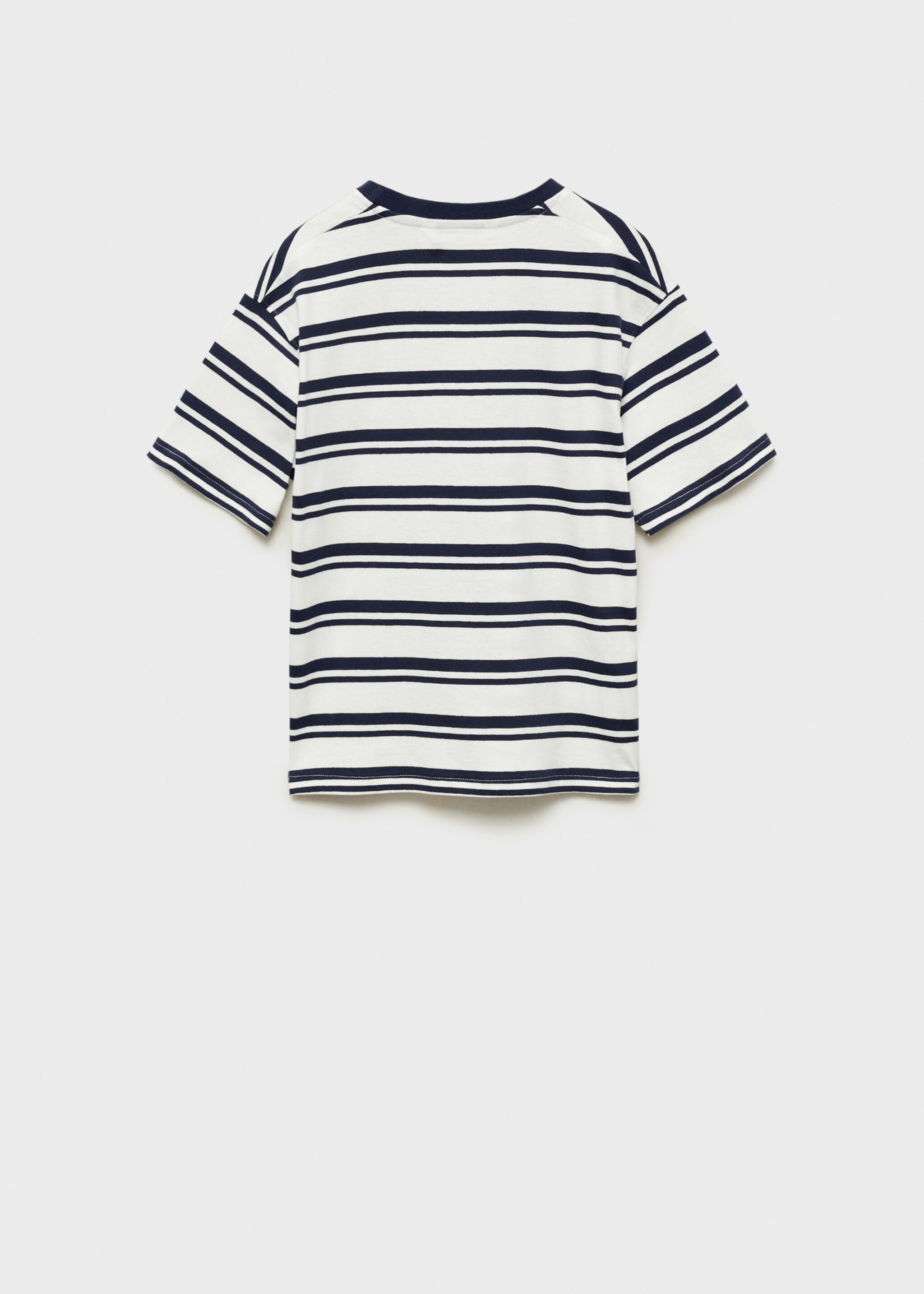 Striped cotton T-shirt - Reverse of the article, Dark Navy. Ref: 87013649-00.