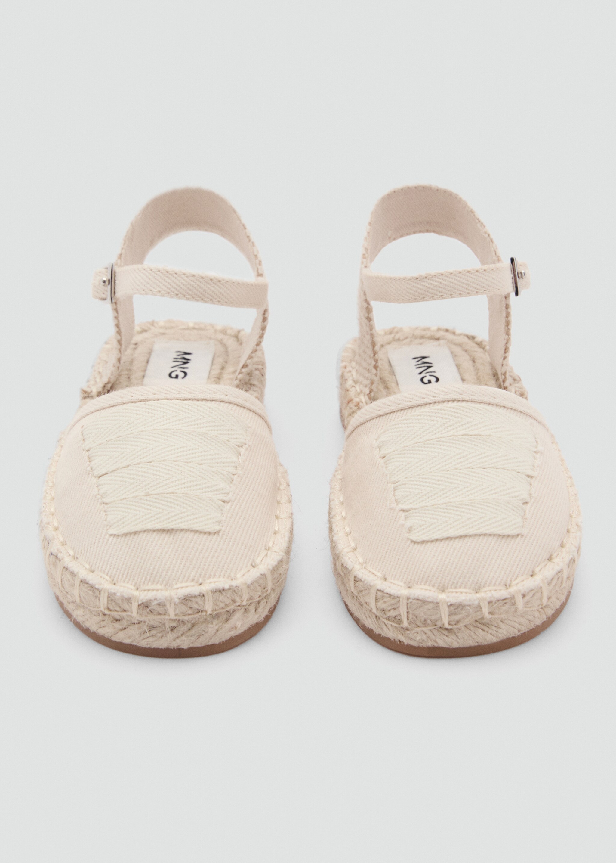 Espadrilles with buckle closure - Details of the article 1, Sand. Ref: 87013656-00.