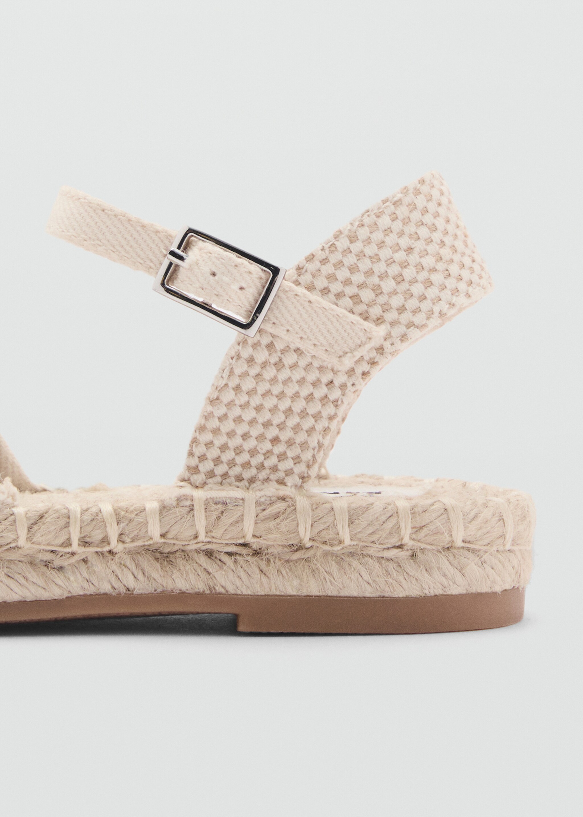 Espadrilles with buckle closure - Details of the article 2, Sand. Ref: 87013656-00.