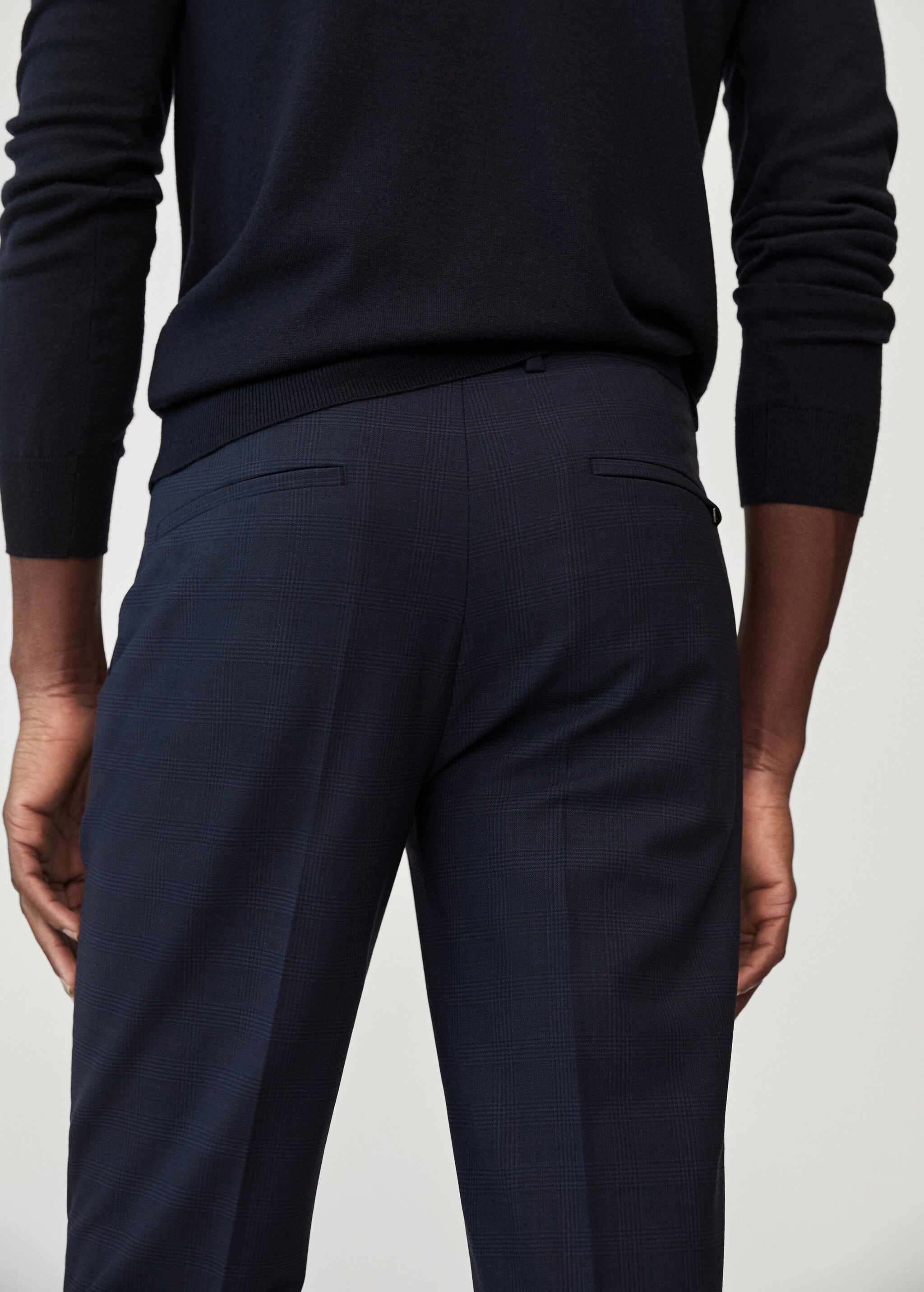 Lněné oblekové kalhoty slim fit - Detail zboží 1