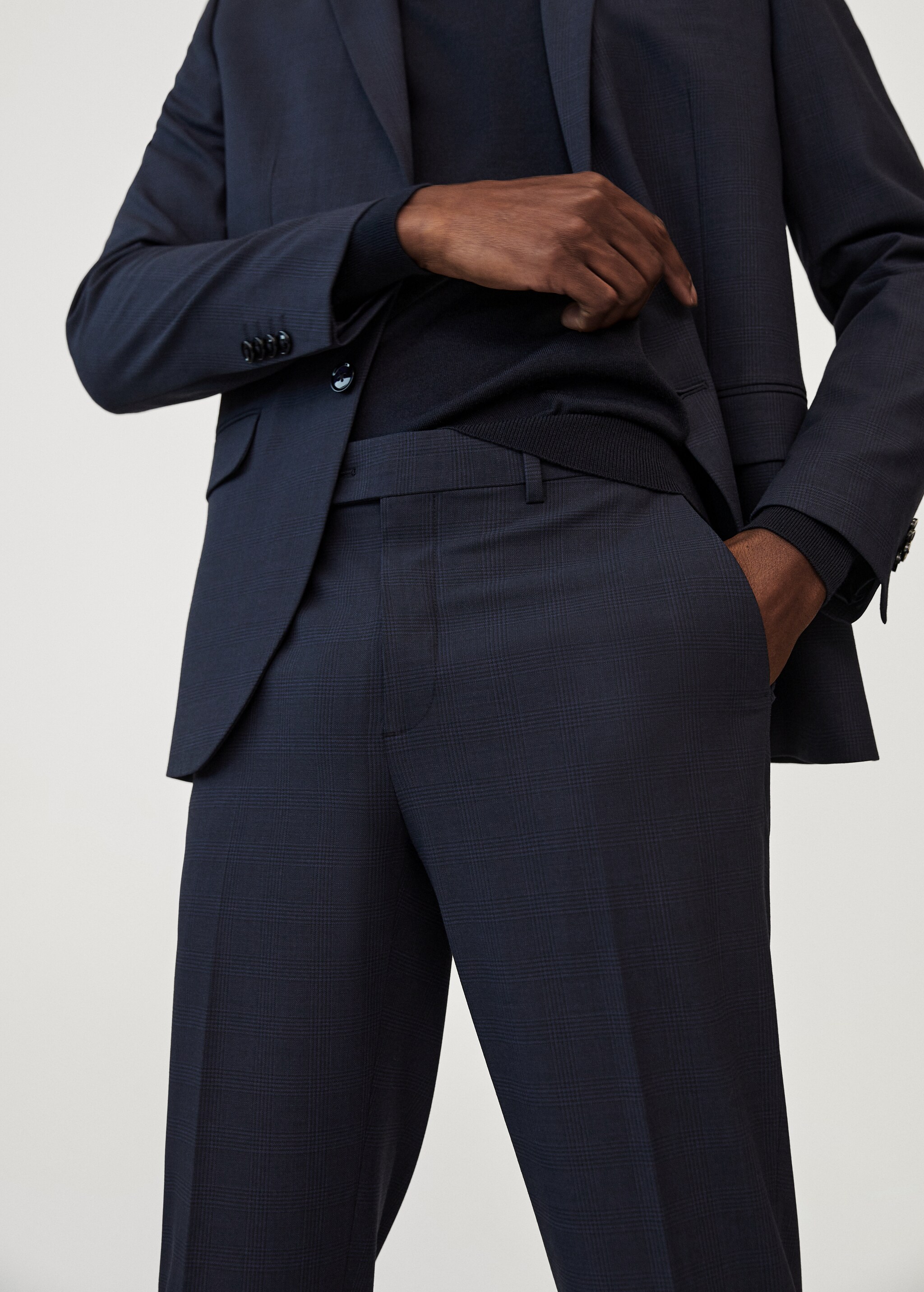 Lněné oblekové kalhoty slim fit - Detail zboží 2