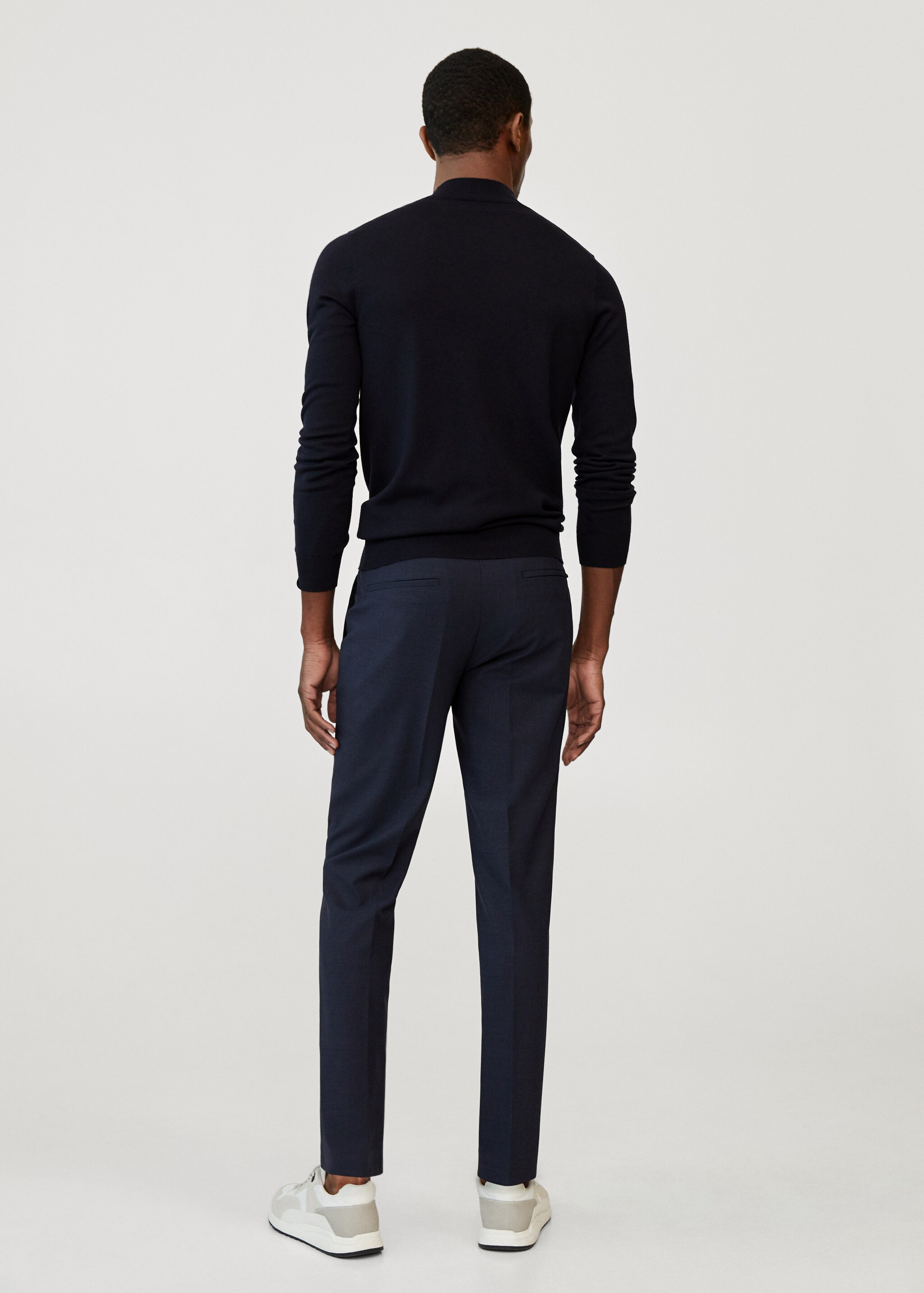 Lněné oblekové kalhoty slim fit - Zadní strana zboží