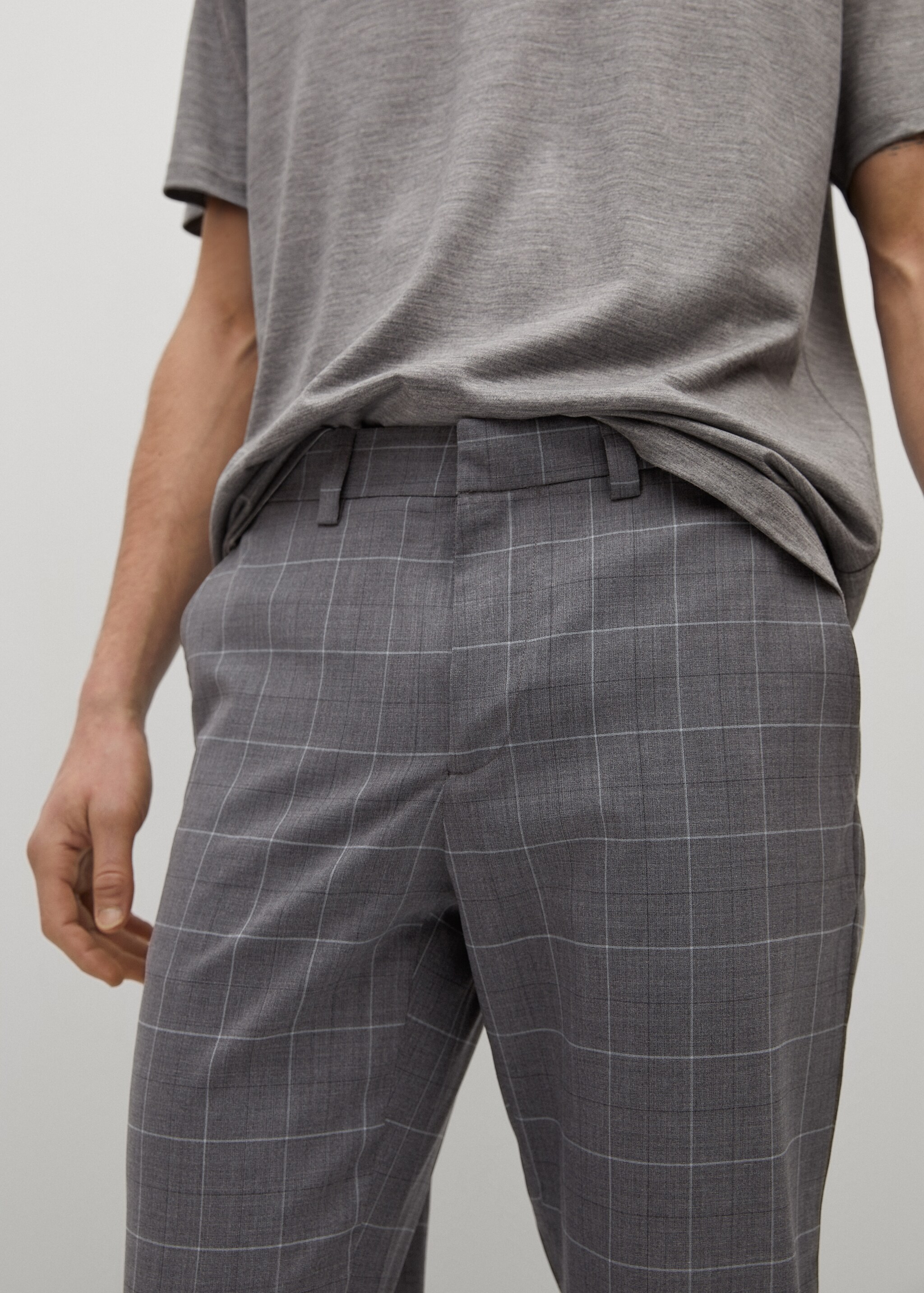 Pantalón lana cuadros - Detalle del artículo 1