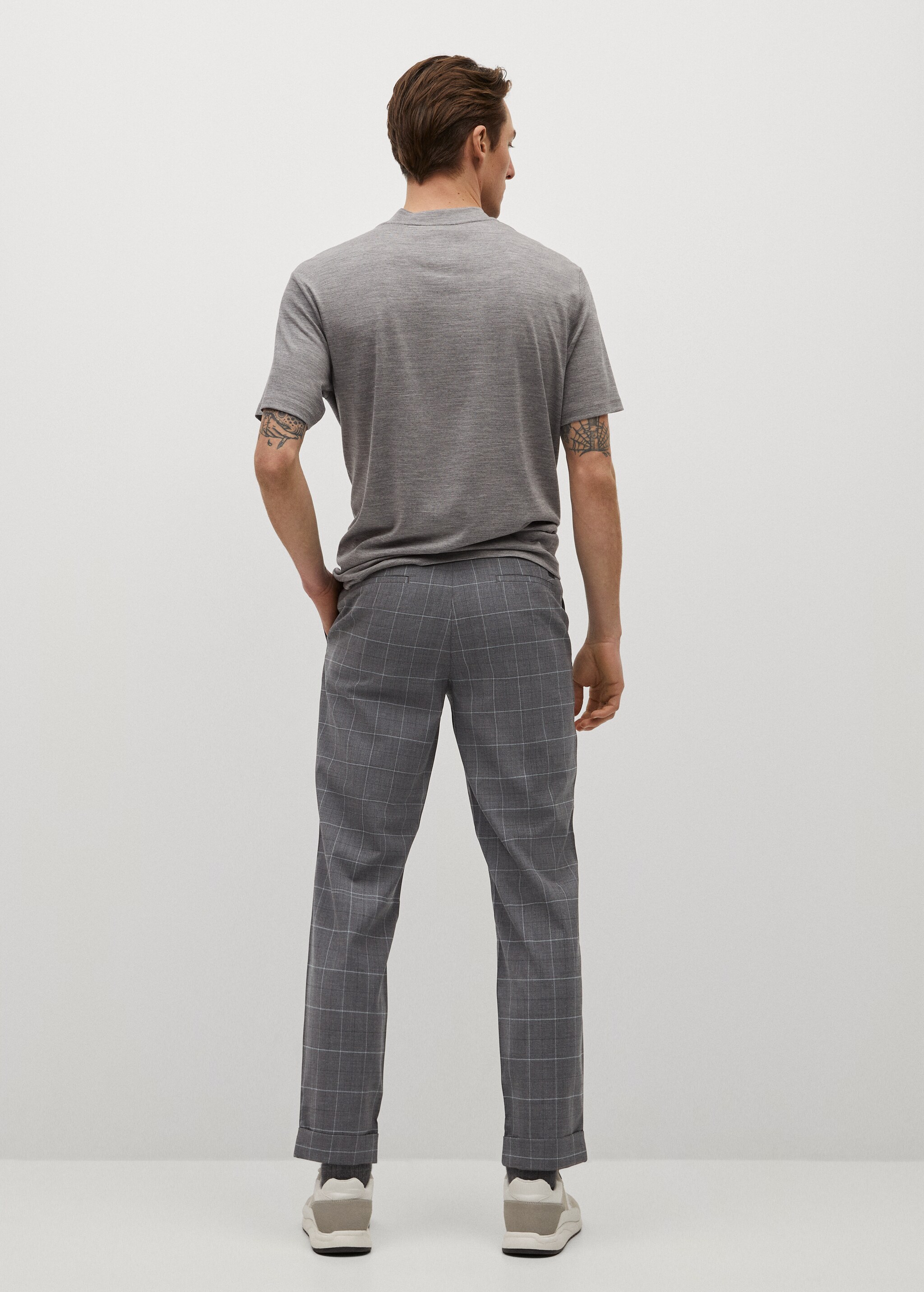 Pantalón lana cuadros - Reverso del artículo