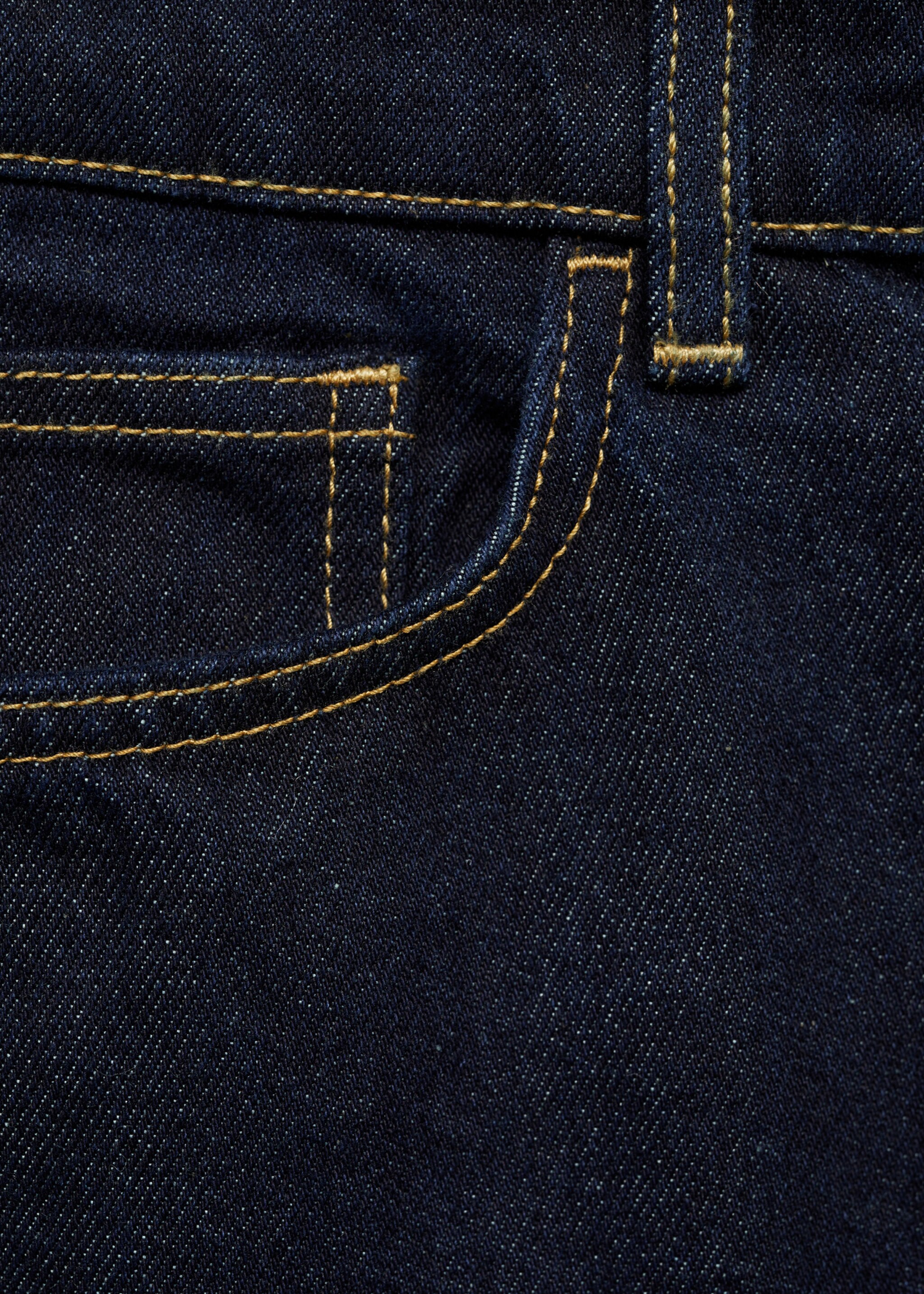 High-waisted straight-fit rinse-wash jeans - Details of the article 0, Open Blue. Ref: 87014075-00.